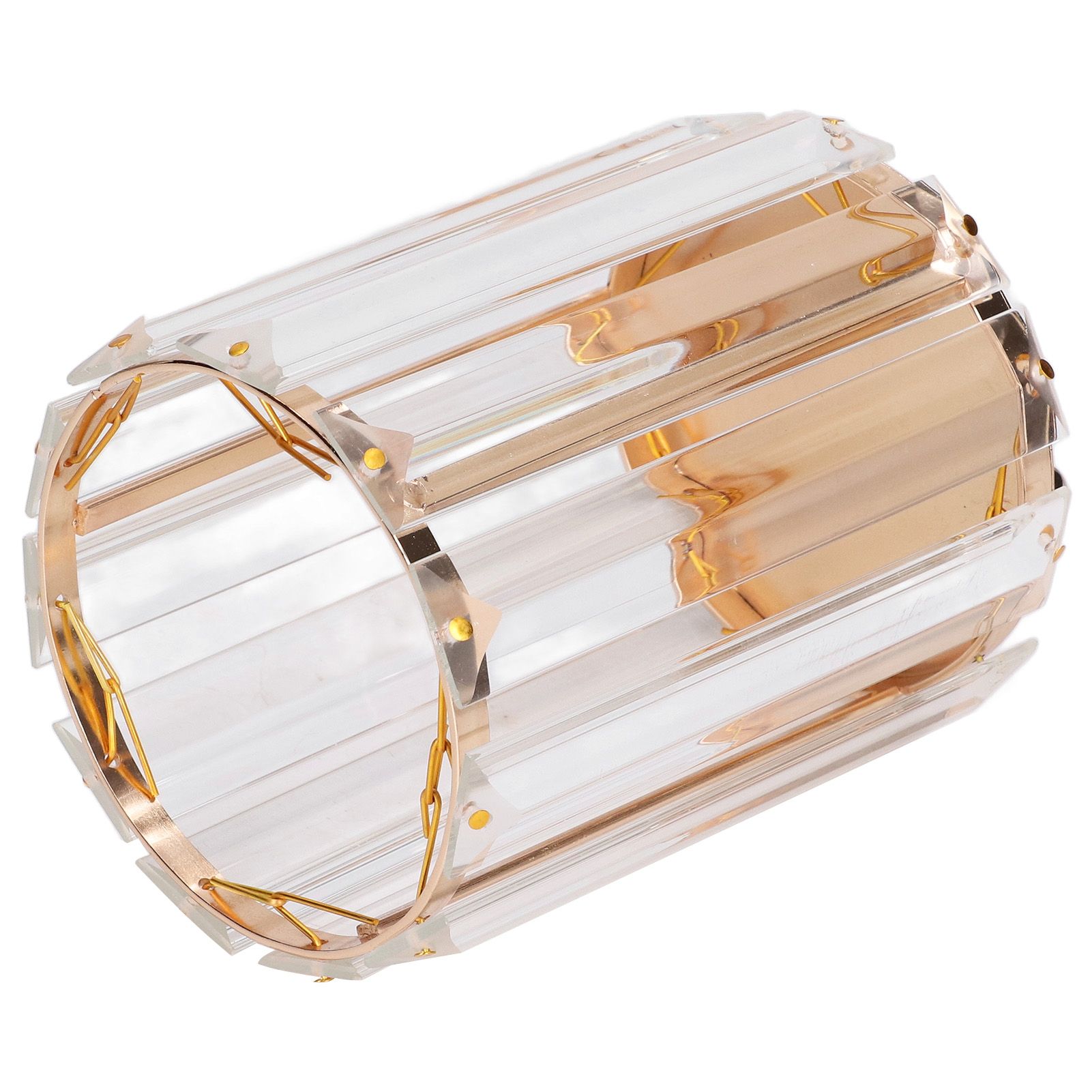Cosmetic Brush Holder Transparent Glass Round Decorative Desktop Pen Storage view 7