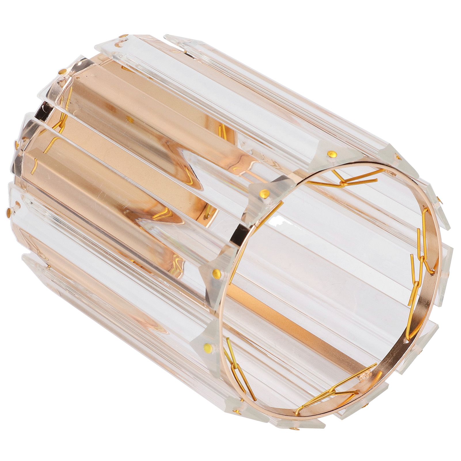 Cosmetic Brush Holder Transparent Glass Round Decorative Desktop Pen Storage view 8