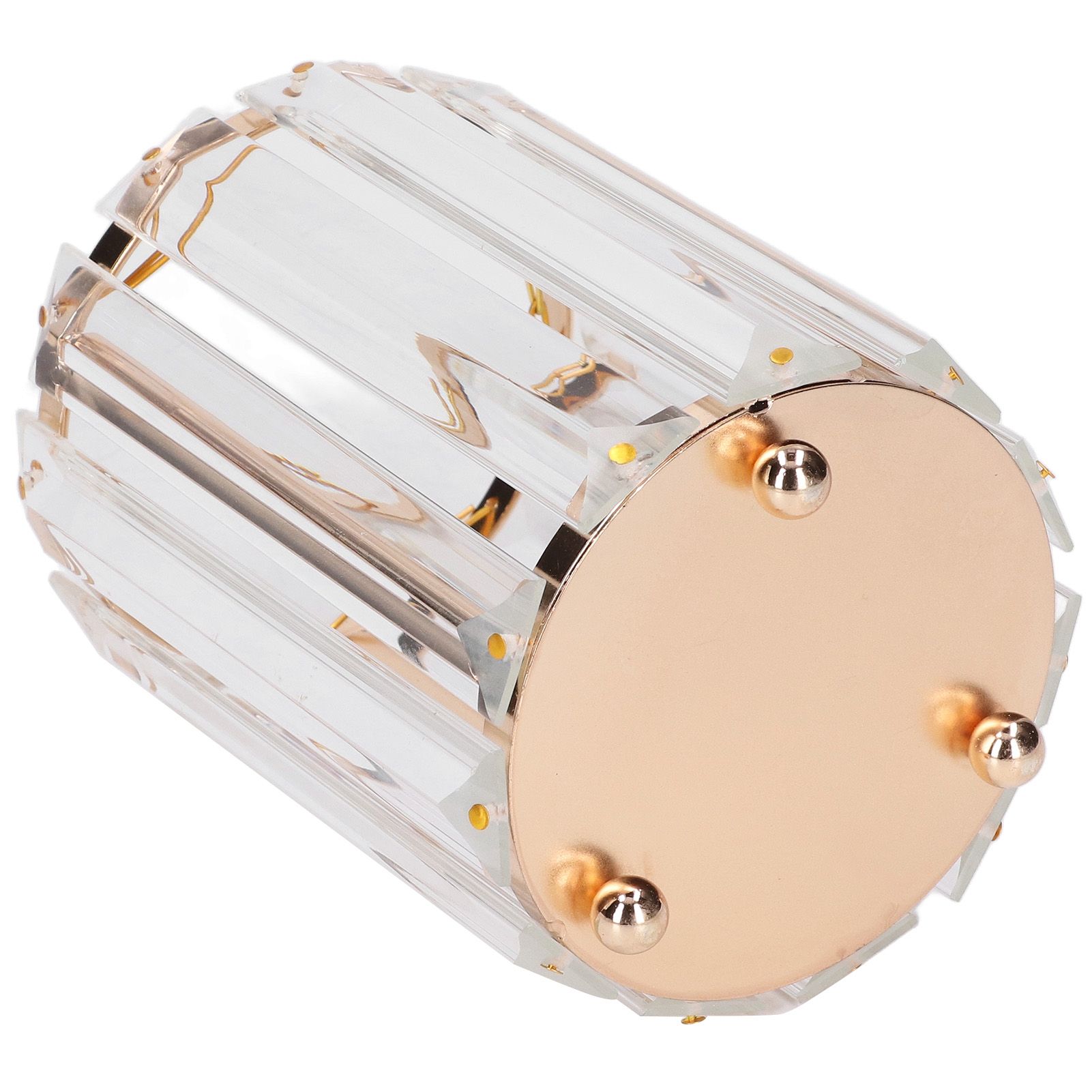 Cosmetic Brush Holder Transparent Glass Round Decorative Desktop Pen Storage view 9