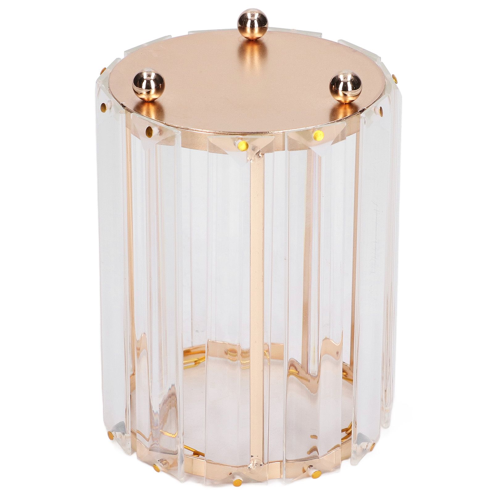 Cosmetic Brush Holder Transparent Glass Round Decorative Desktop Pen Storage view 10