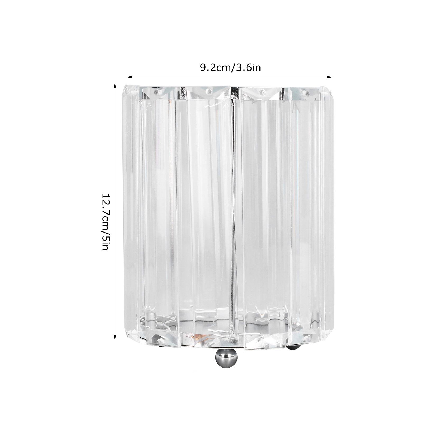 Cosmetic Brush Holder Transparent Glass Round Decorative Desktop Pen Storage view 13