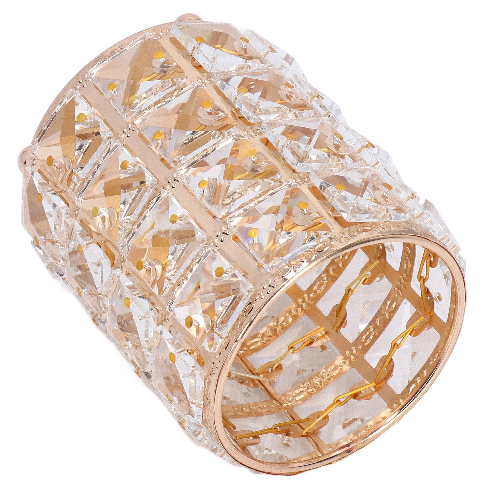 Crystal Makeup Brush Holder European Style Rounded Crystal Glass Cosmetic view 6