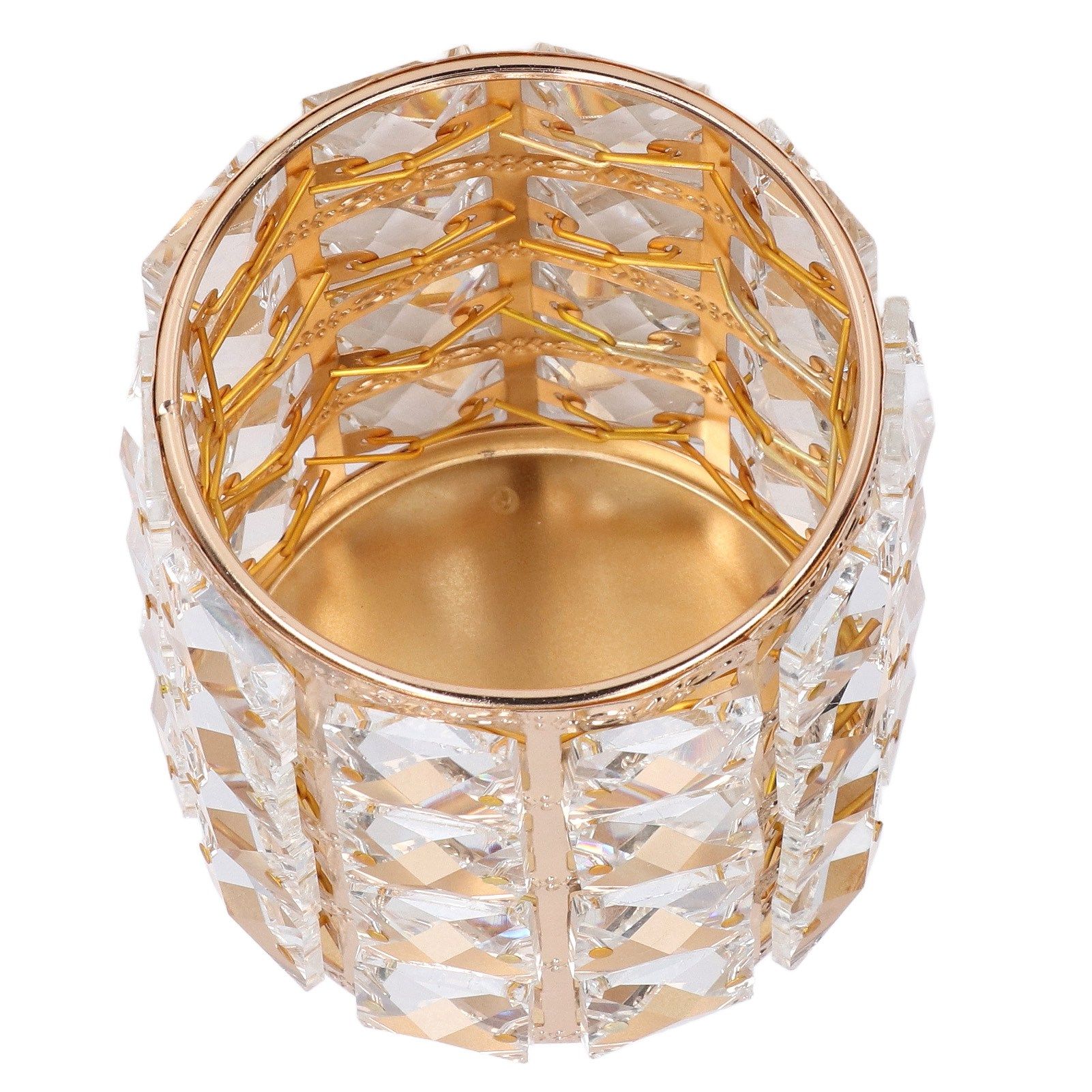 Crystal Makeup Brush Holder European Style Rounded Crystal Glass Cosmetic view 7