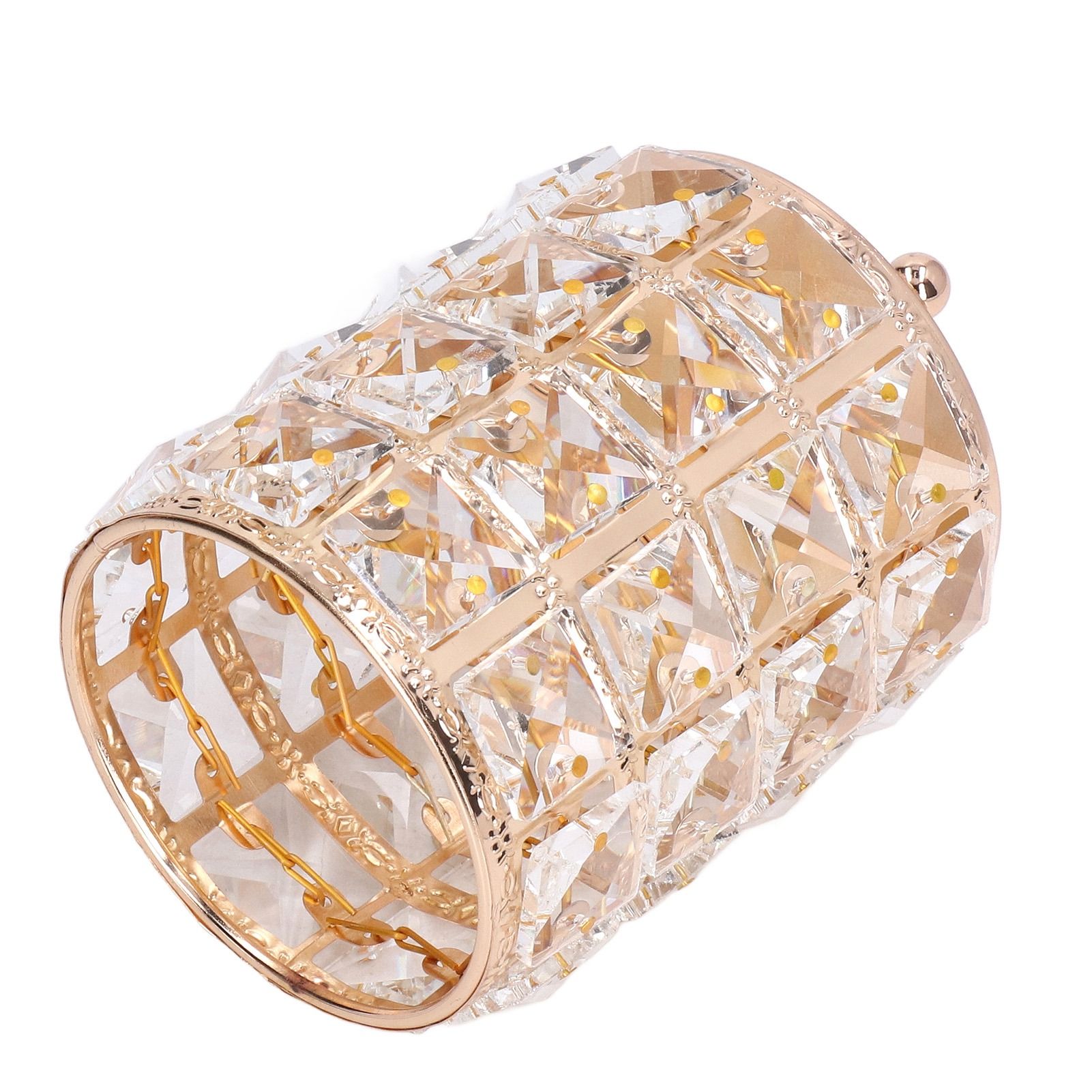 Crystal Makeup Brush Holder European Style Rounded Crystal Glass Cosmetic view 9
