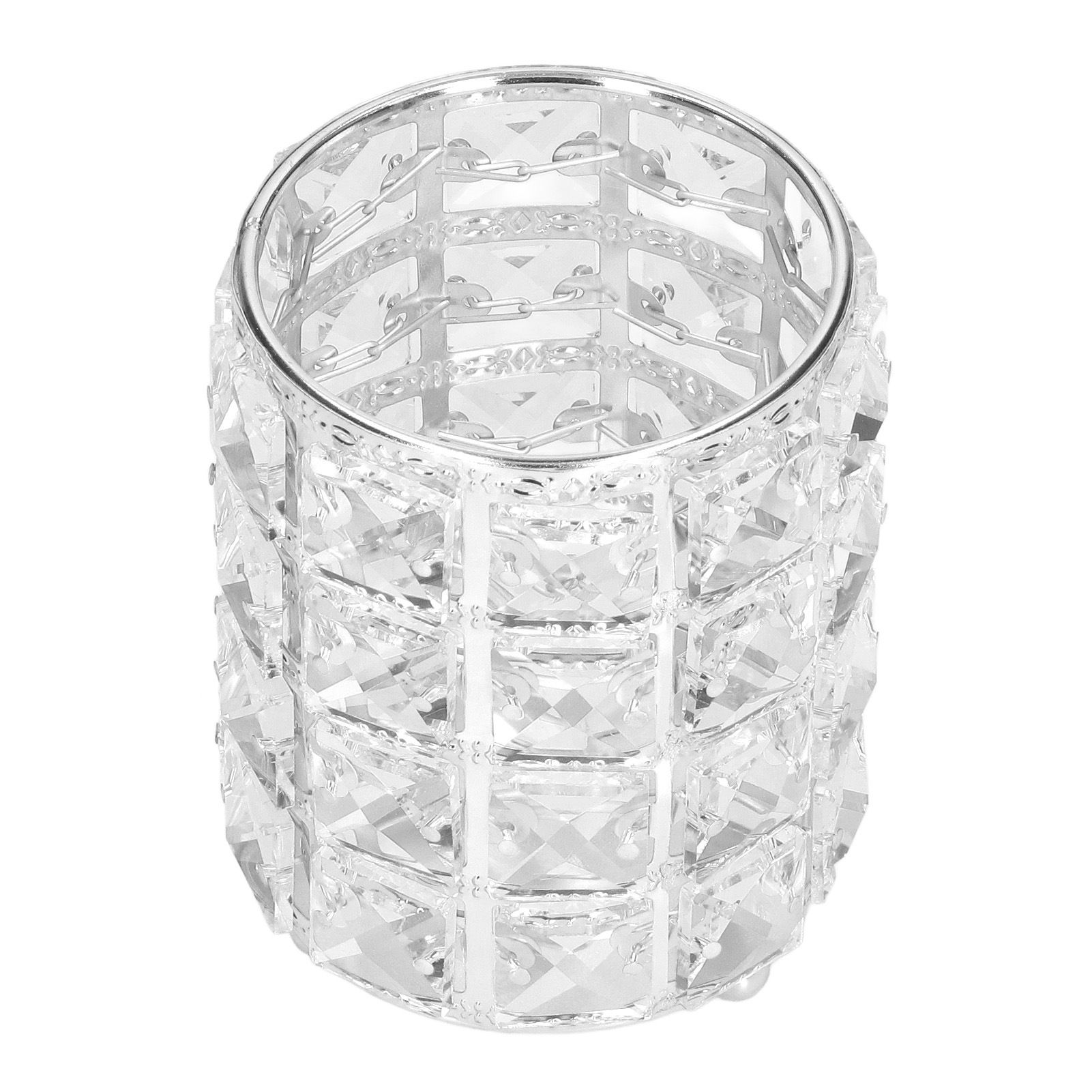 Crystal Makeup Brush Holder European Style Rounded Crystal Glass Cosmetic view 3
