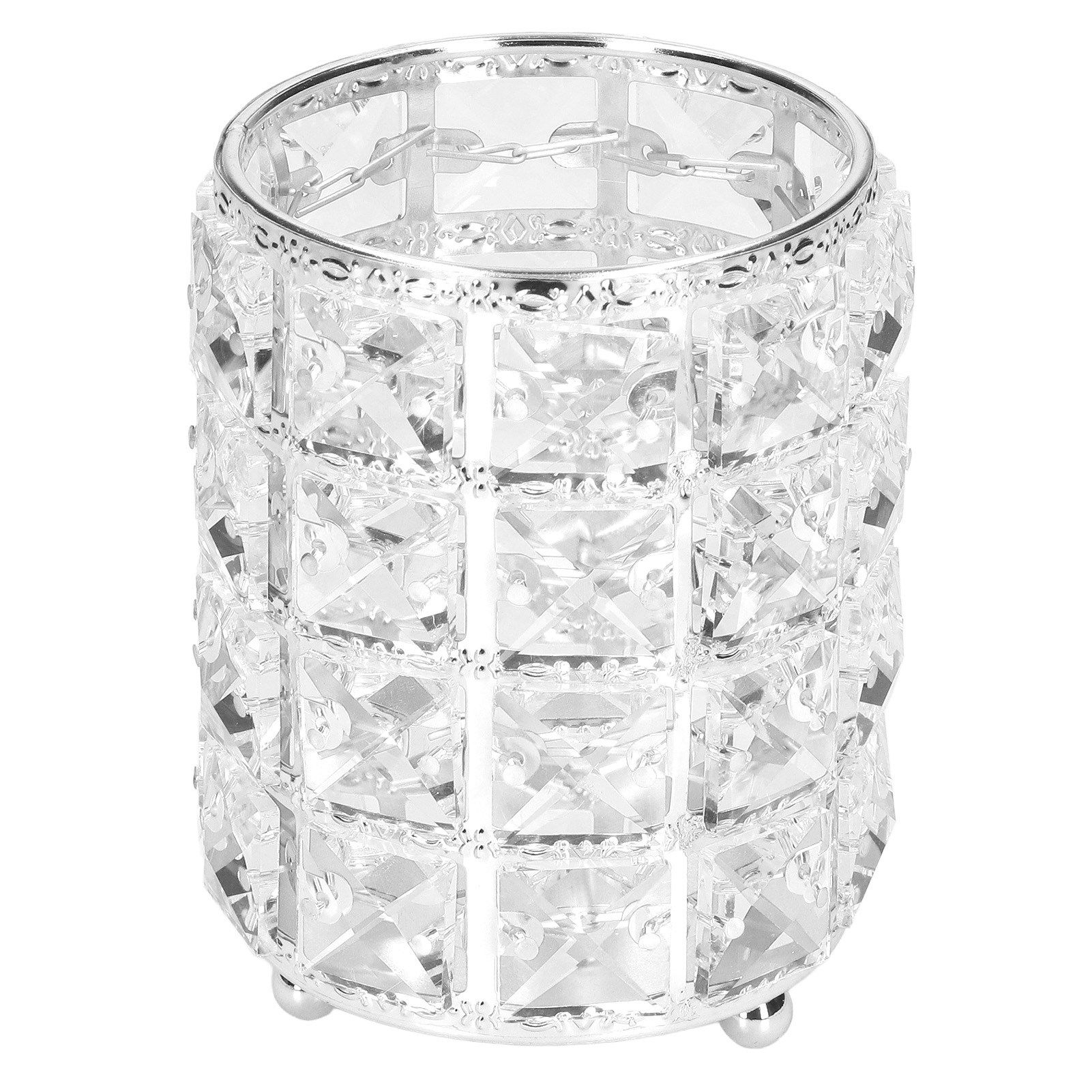 Crystal Makeup Brush Holder European Style Rounded Crystal Glass Cosmetic view 4