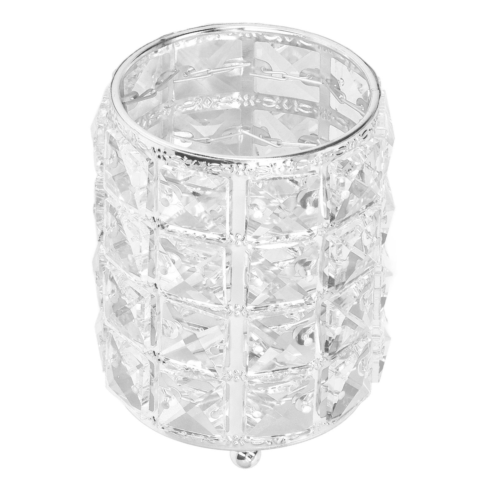 Crystal Makeup Brush Holder European Style Rounded Crystal Glass Cosmetic view 9