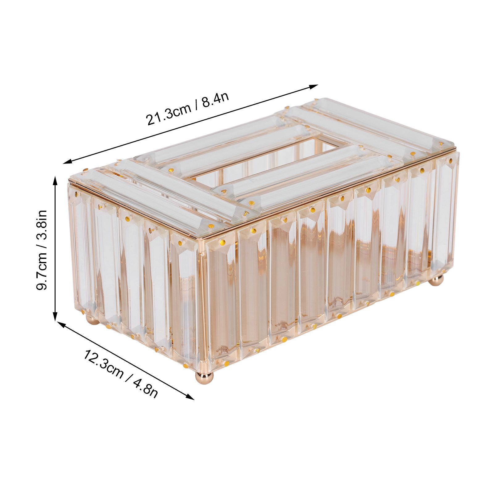 Tissues Box Gold Plating Process Fine Workmanship Simple Fashion Multipurpose view 13