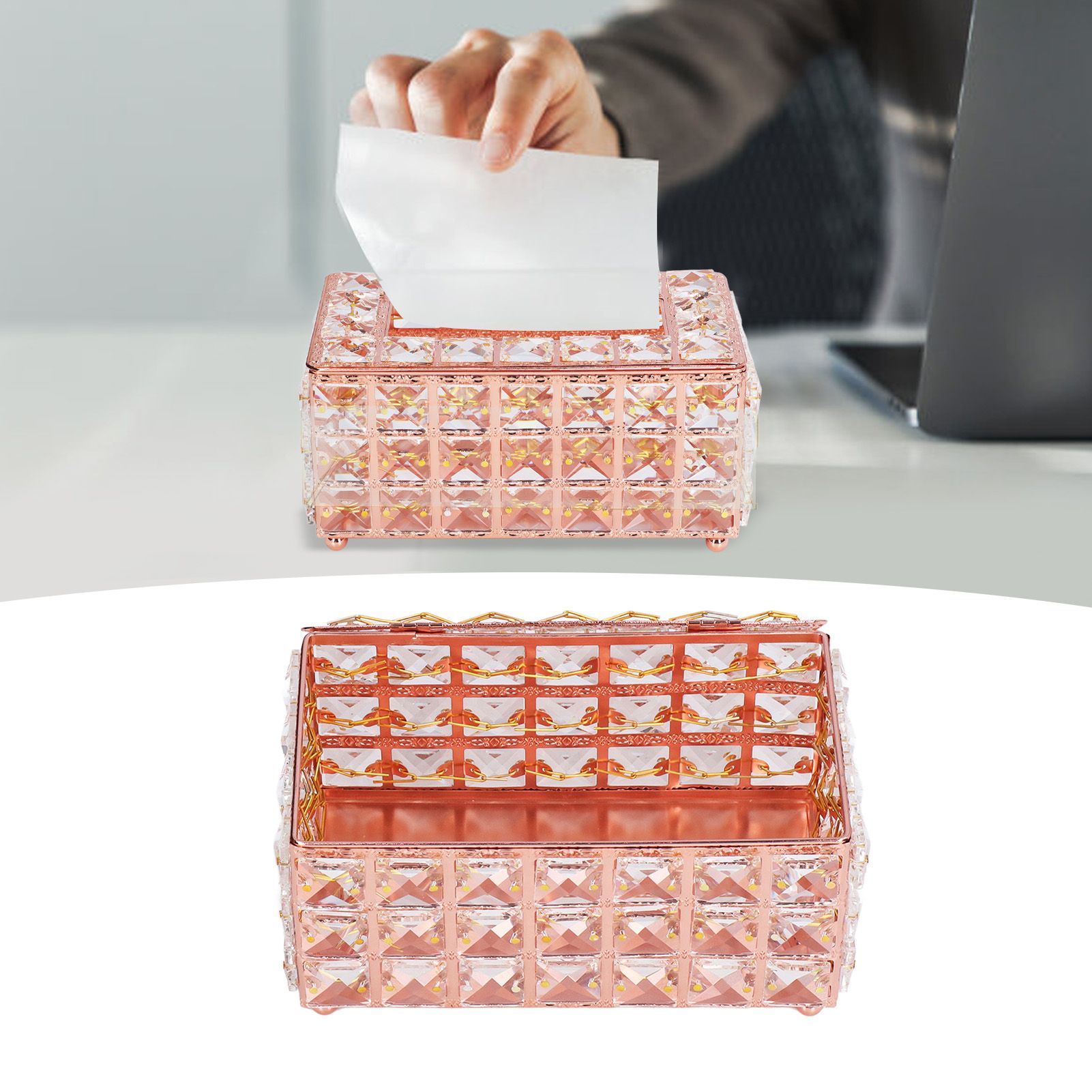 Tissue Box Holder Multifunctional Fashionable Design Exquisite Sturdy Durable view 12
