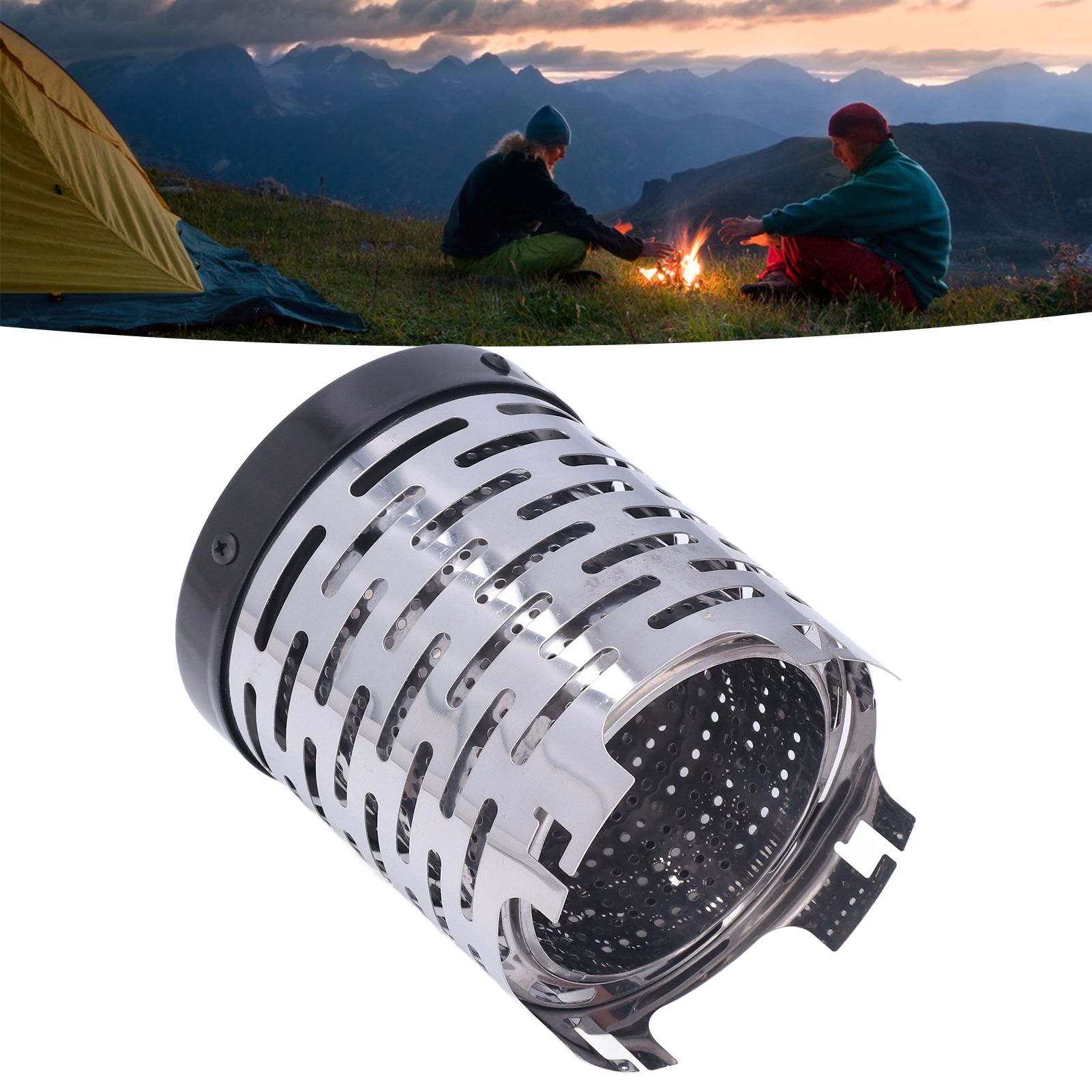 Stove Heating Cover Portable Practical Outdoor Camping Stove Mini Stainless view 12