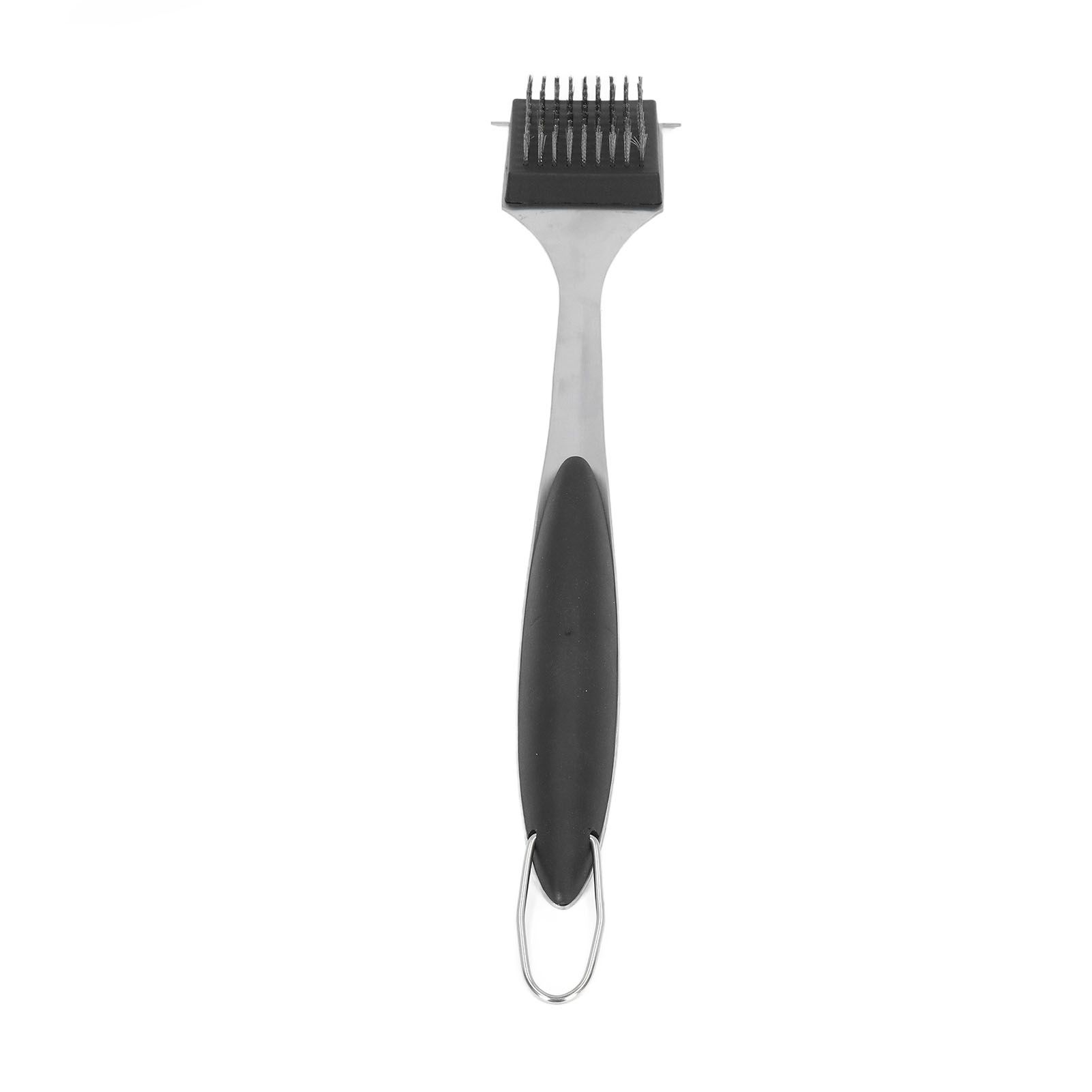 Barbecue Grill Brush Scraper Long Handle Stainless Steel Silver No Scratch view 2