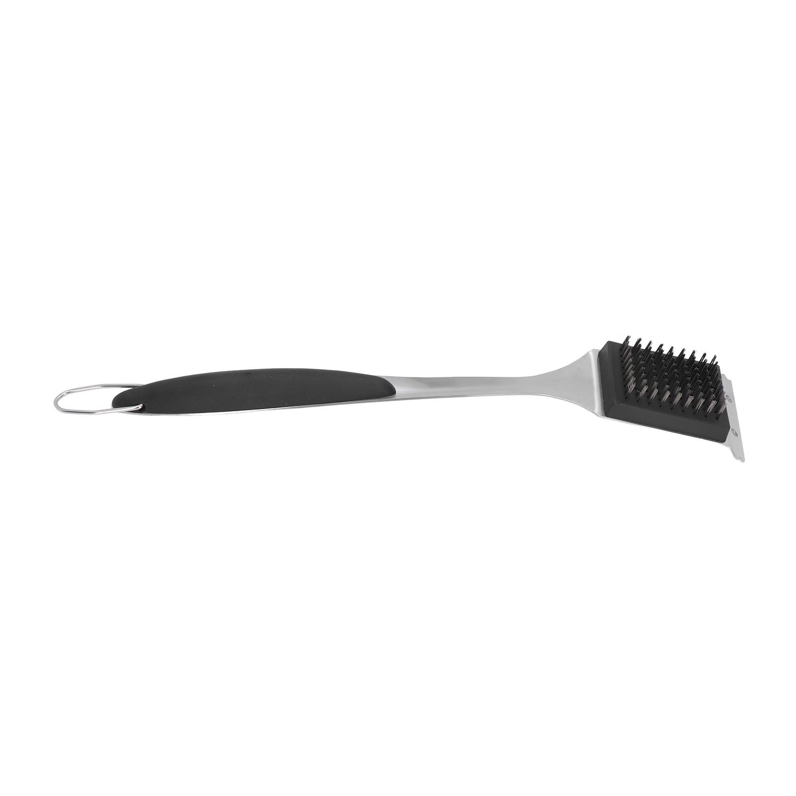 Barbecue Grill Brush Scraper Long Handle Stainless Steel Silver No Scratch view 5