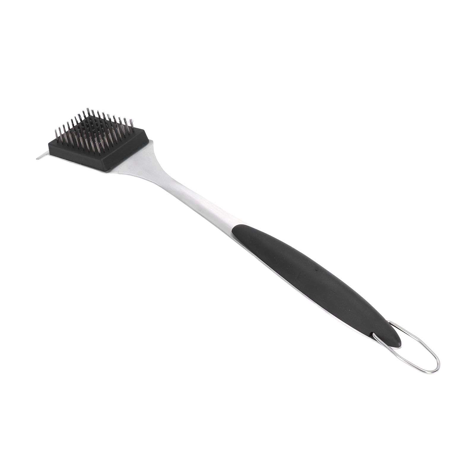 Barbecue Grill Brush Scraper Long Handle Stainless Steel Silver No Scratch view 8