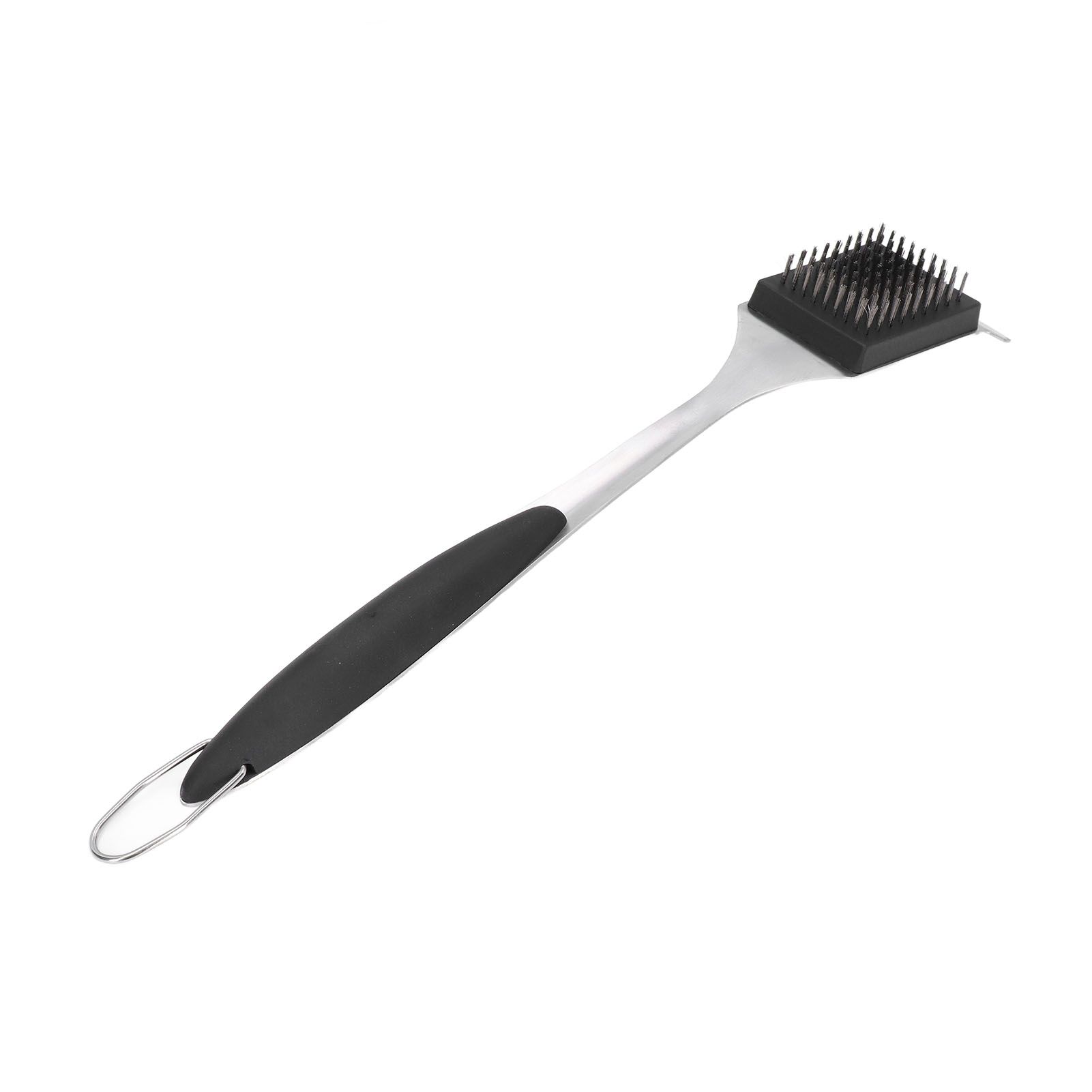 Barbecue Grill Brush Scraper Long Handle Stainless Steel Silver No Scratch view 9