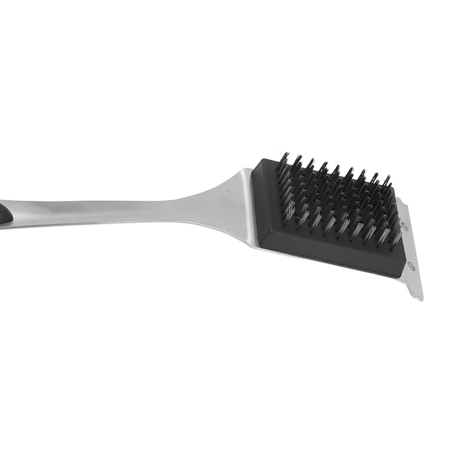 Barbecue Grill Brush Scraper Long Handle Stainless Steel Silver No Scratch view 13