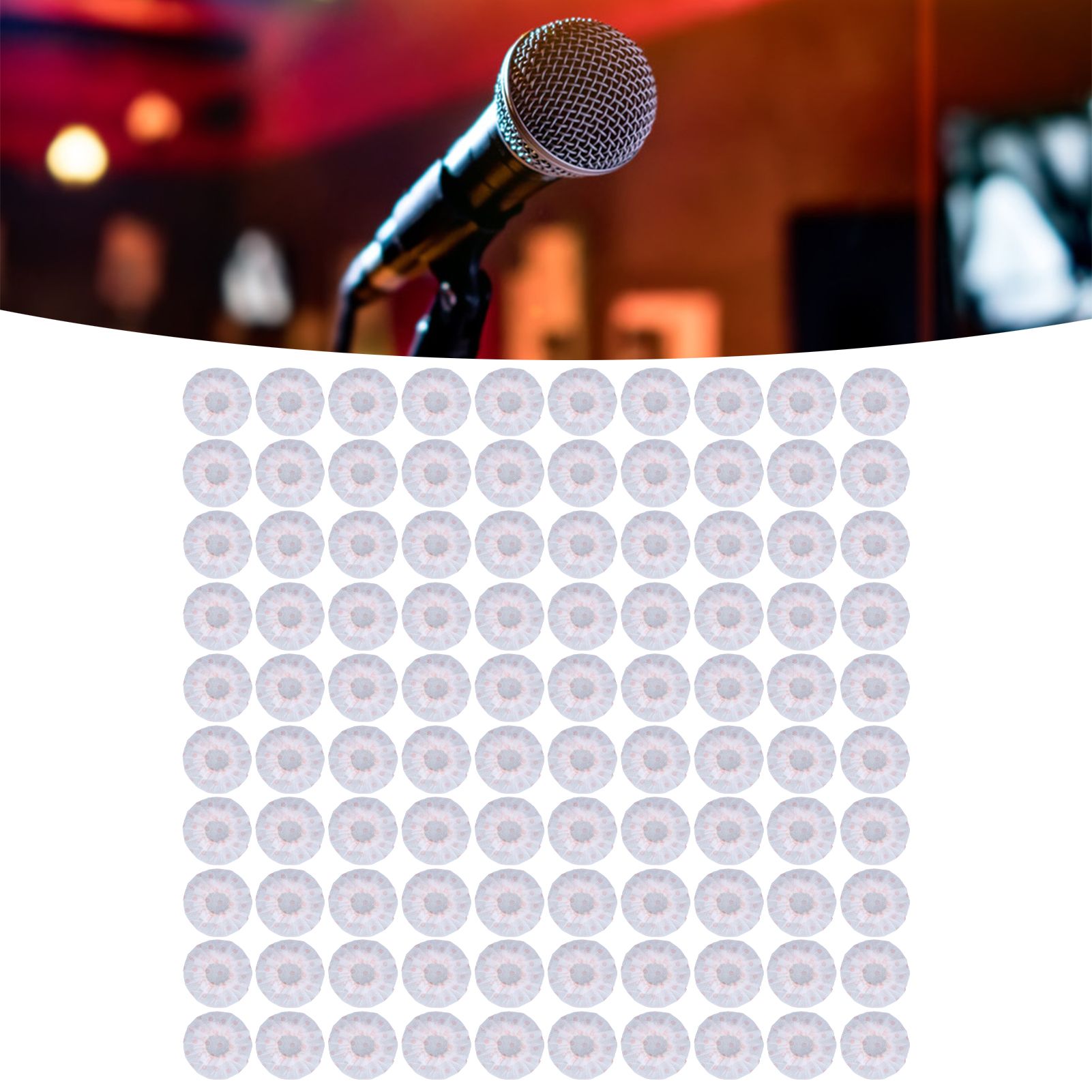 100Pcs Microphone Cover Dust Sweat Resistant Disposable Excellent Elasticity view 11