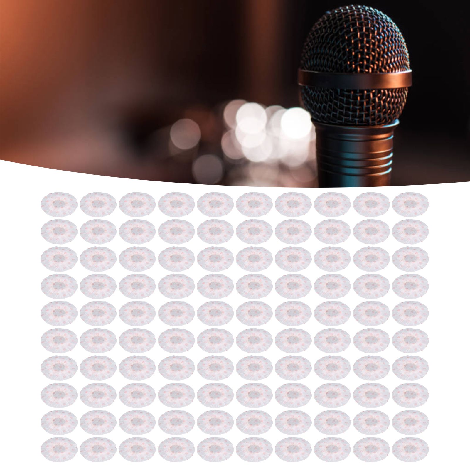 100Pcs Microphone Cover Dust Sweat Resistant Disposable Excellent Elasticity view 12
