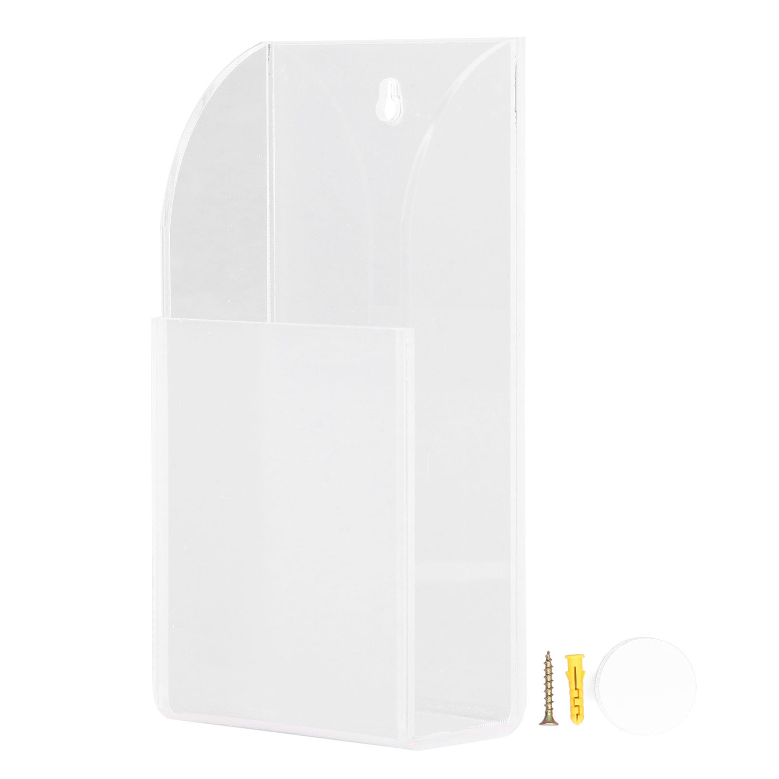 Acrylic Remote Control Holder Simple Wall Mount Media Organizer Transparent