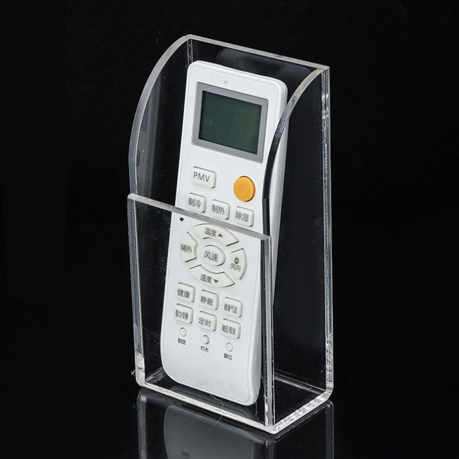 Acrylic Remote Control Holder Simple Wall Mount Media Organizer Transparent view 15