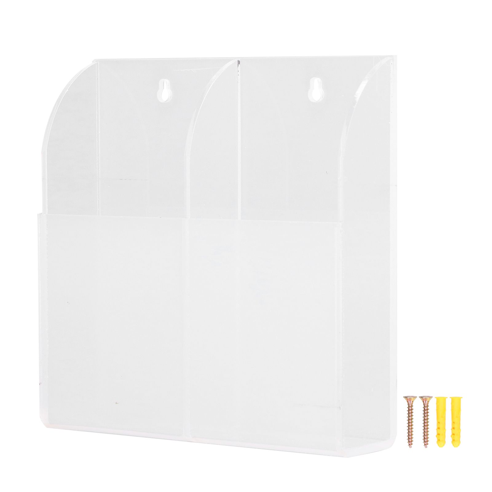 Acrylic Remote Control Holder Simple Wall Mount Media Organizer Transparent