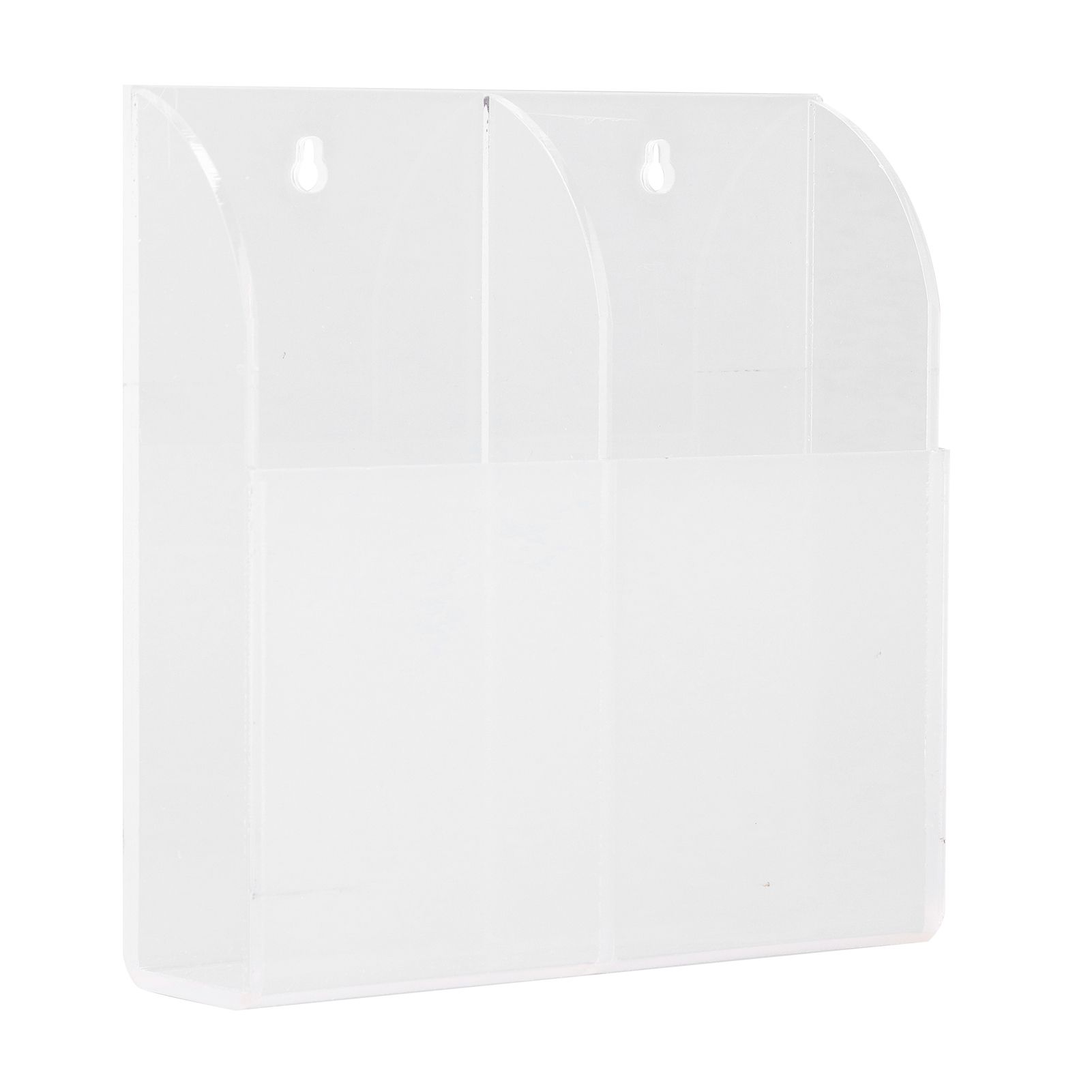 Acrylic Remote Control Holder Simple Wall Mount Media Organizer Transparent view 6