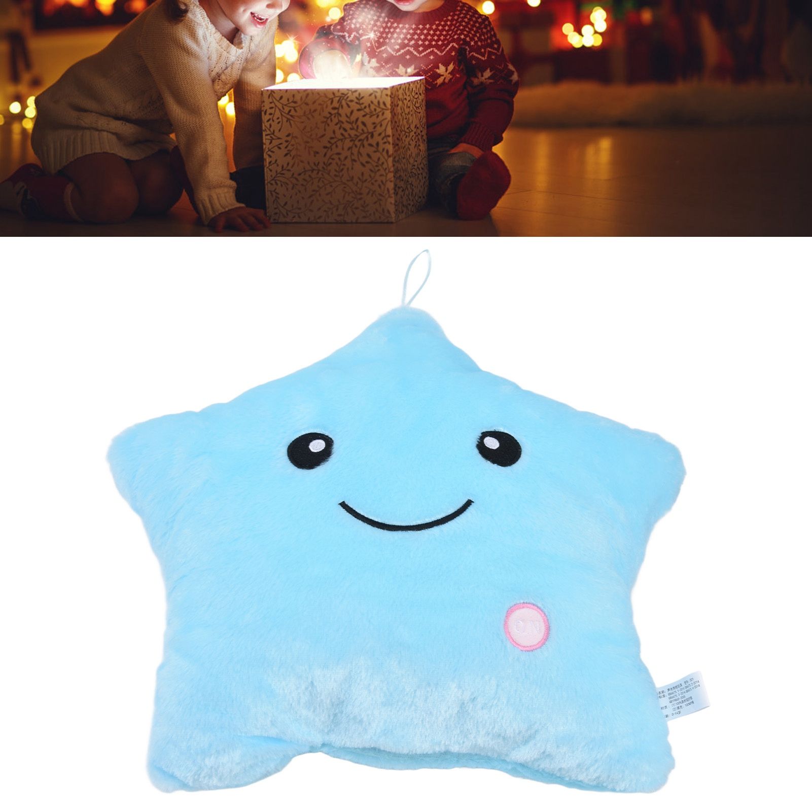 Luminous Pillow Star Shape Beautiful Color Cute Glowing Plush Throw Pillow for view 11