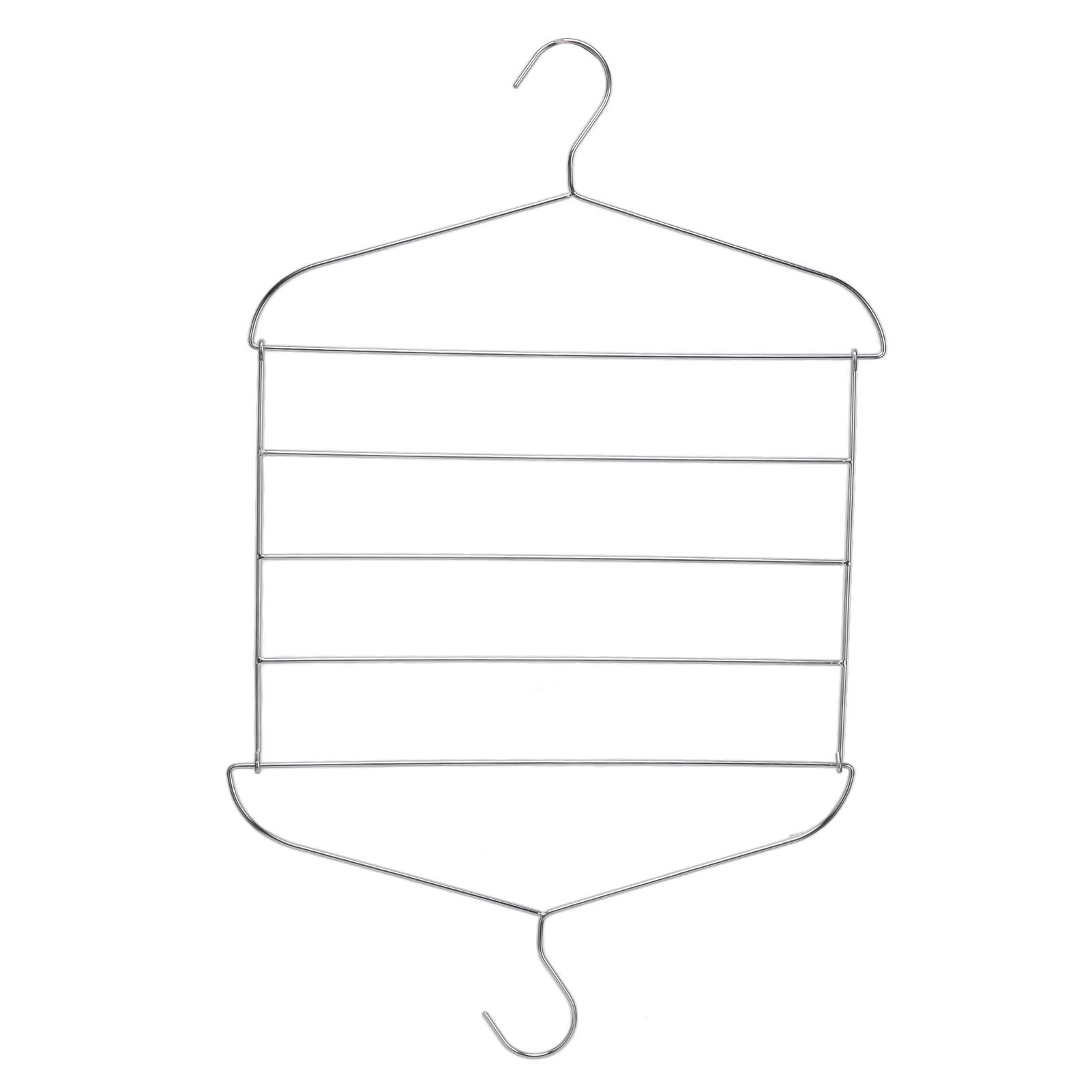 Stainless Steel Magic Pants Hangers Foldable Multifunctional Space Saving