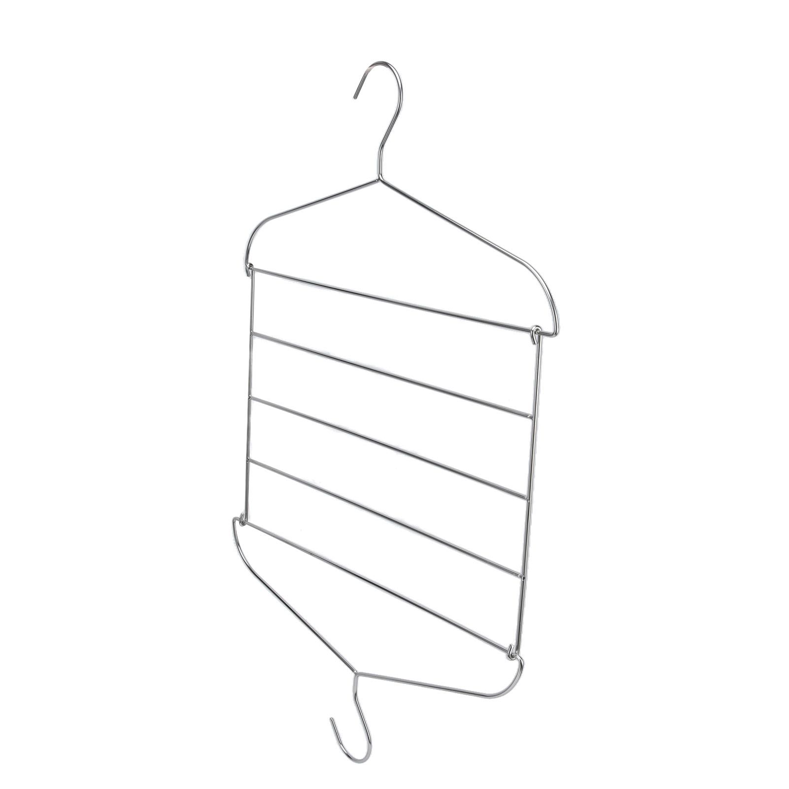 Stainless Steel Magic Pants Hangers Foldable Multifunctional Space Saving view 3