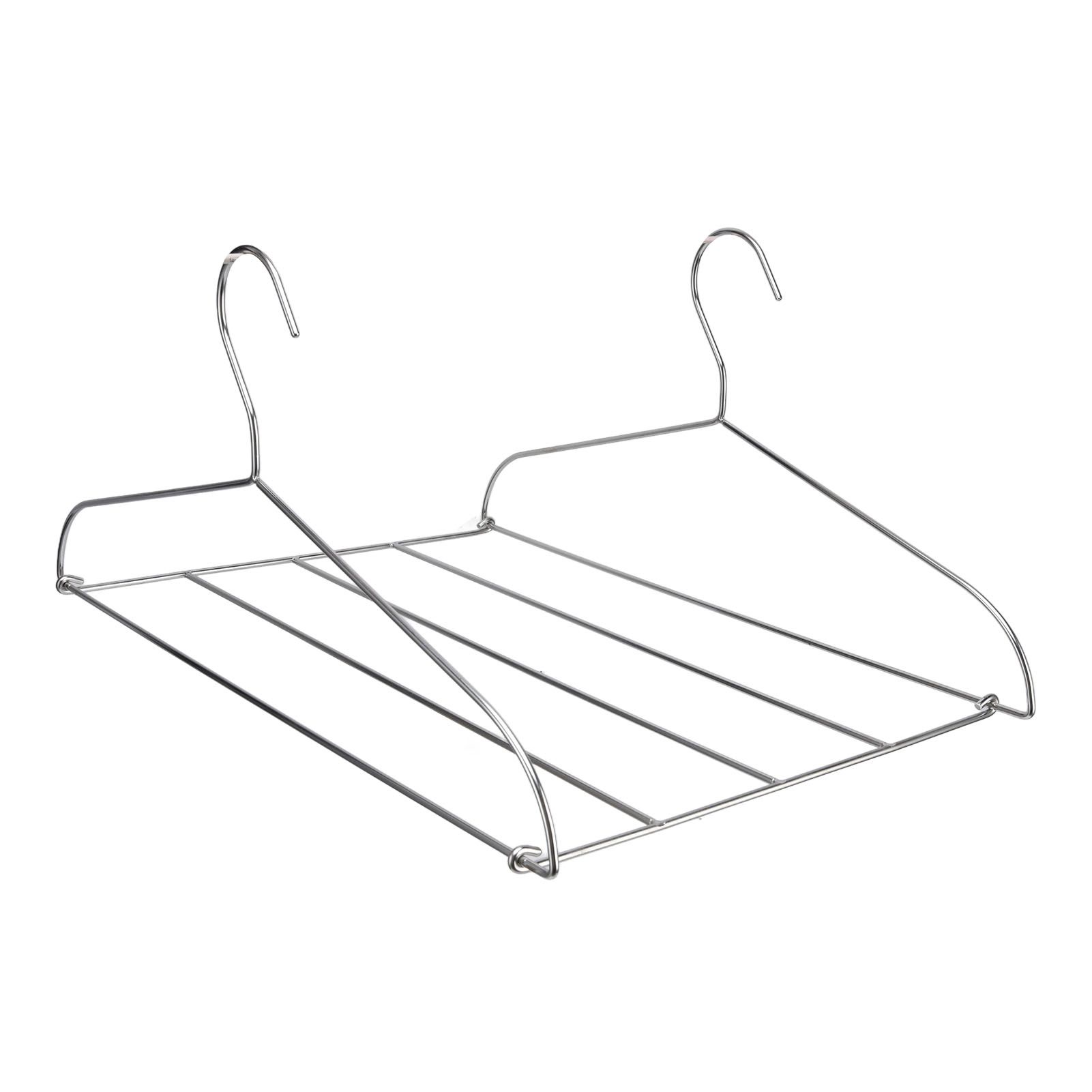 Stainless Steel Magic Pants Hangers Foldable Multifunctional Space Saving view 6