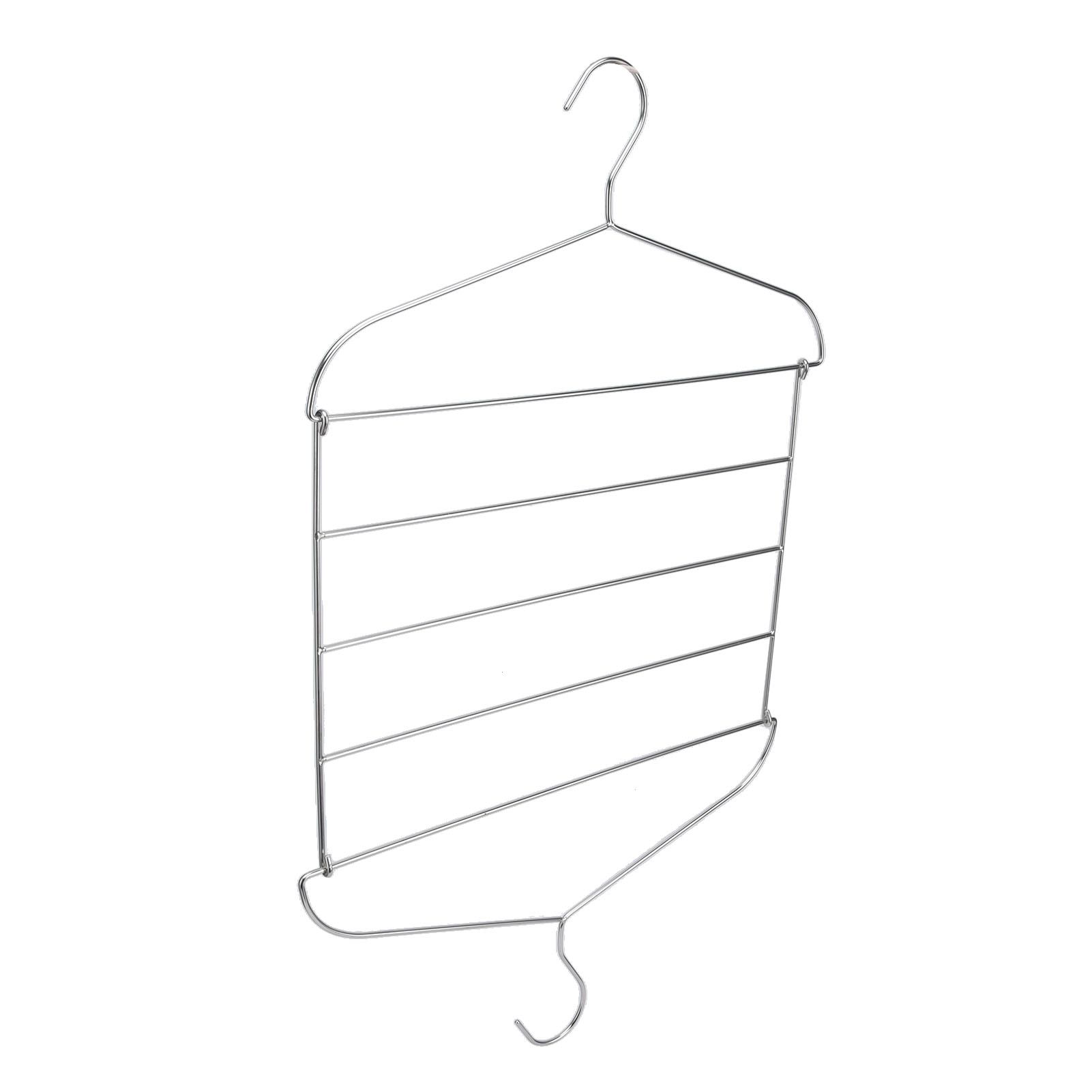 Stainless Steel Magic Pants Hangers Foldable Multifunctional Space Saving view 7