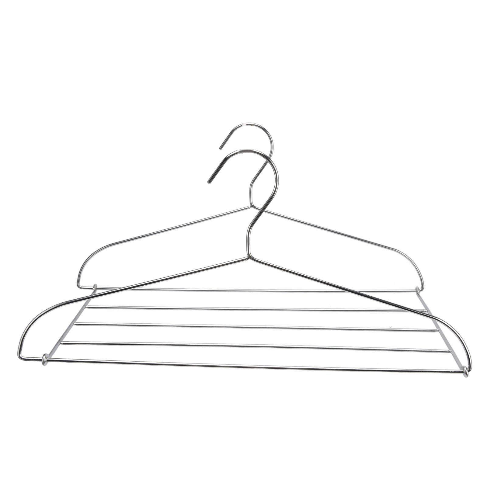 Stainless Steel Magic Pants Hangers Foldable Multifunctional Space Saving view 9