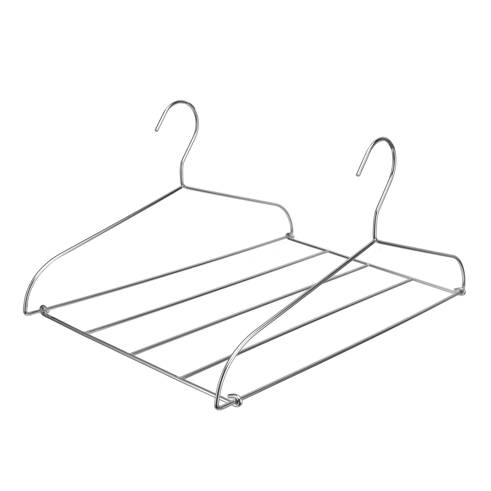 Stainless Steel Magic Pants Hangers Foldable Multifunctional Space Saving view 10