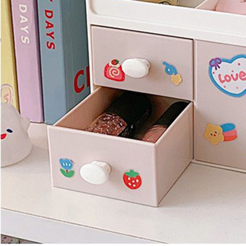 Desktop Storage Box Cute Plastic Drawer Desktop Storage Box Large Capacity view 4