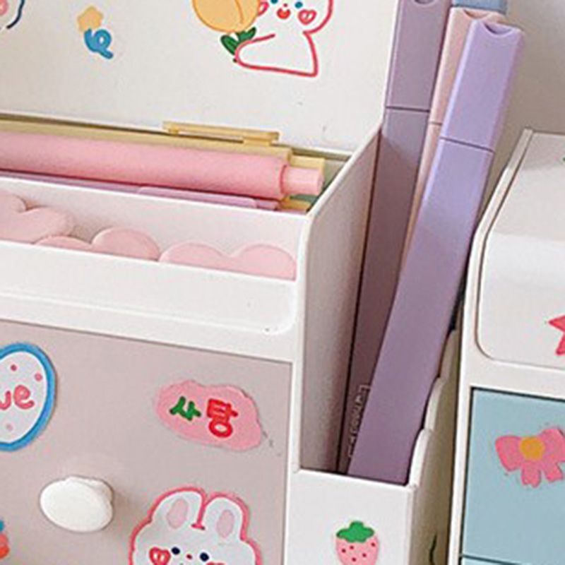 Desktop Storage Box Cute Plastic Drawer Desktop Storage Box Large Capacity view 5