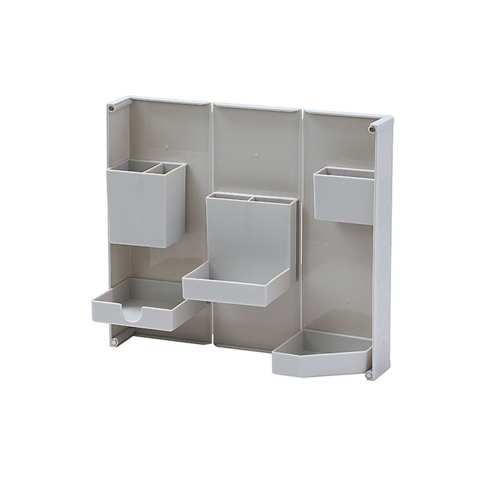 Folding Standable Stationery Box Office Pencil Holder Desktop Magnetic Plastic