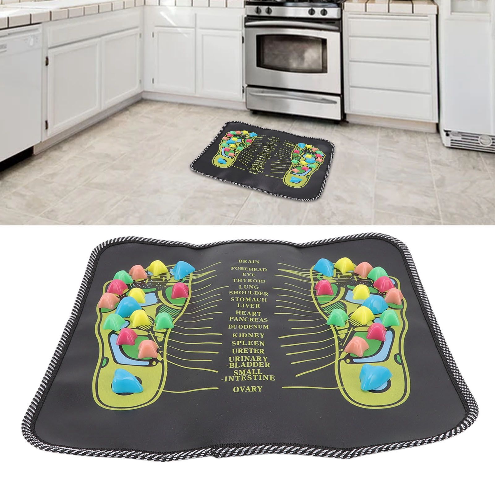 Foot Massage Mat Blood Circulation Relieve Pain Simulation Cobblestone view 12