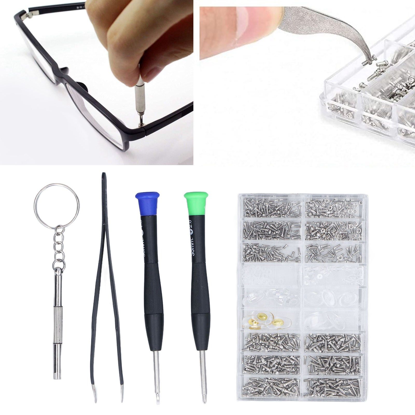 Eyeglass Repair Kit Tiny Stainless Steel Sunglass Screws Repair Kit with view 11