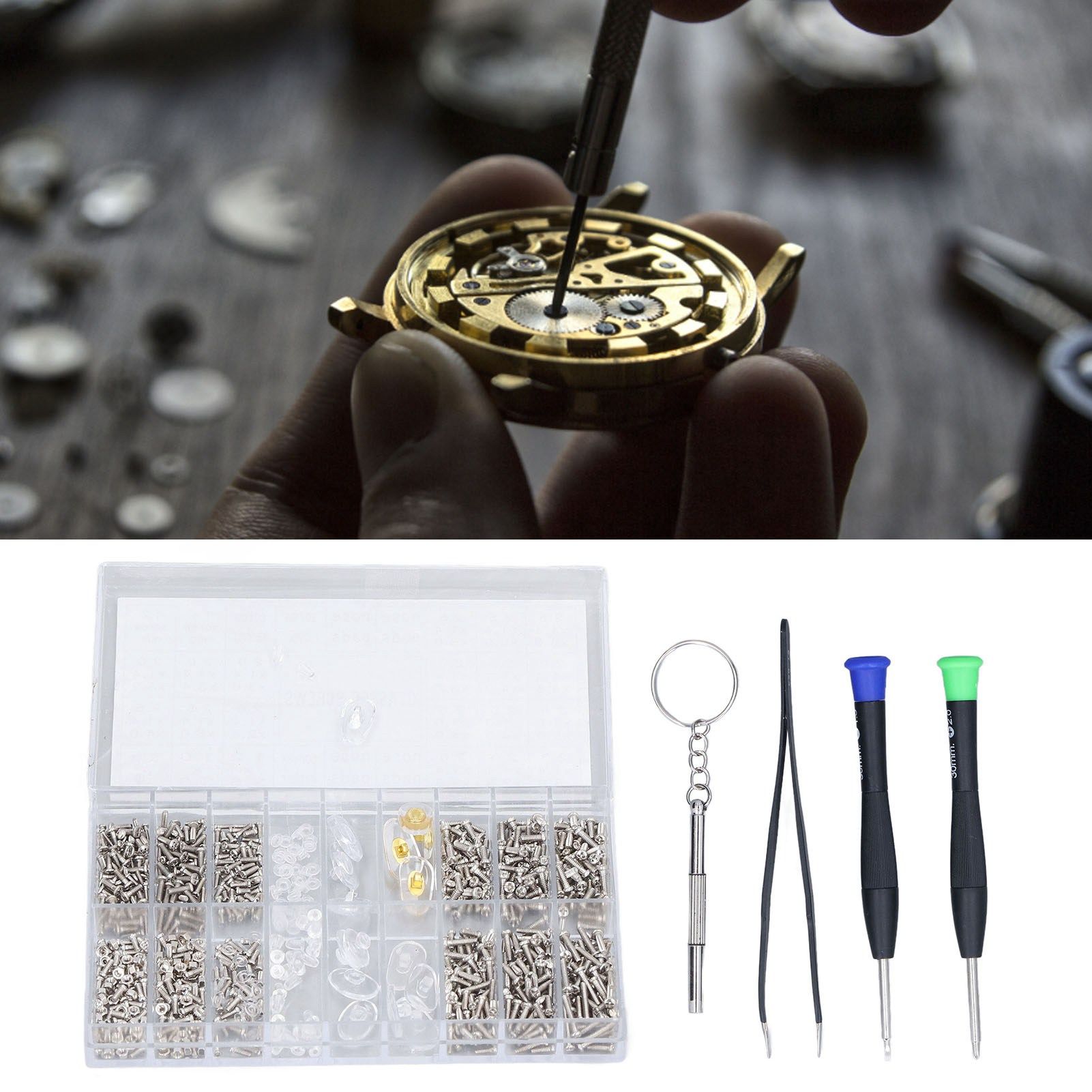 Eyeglass Repair Kit Tiny Stainless Steel Sunglass Screws Repair Kit with view 12