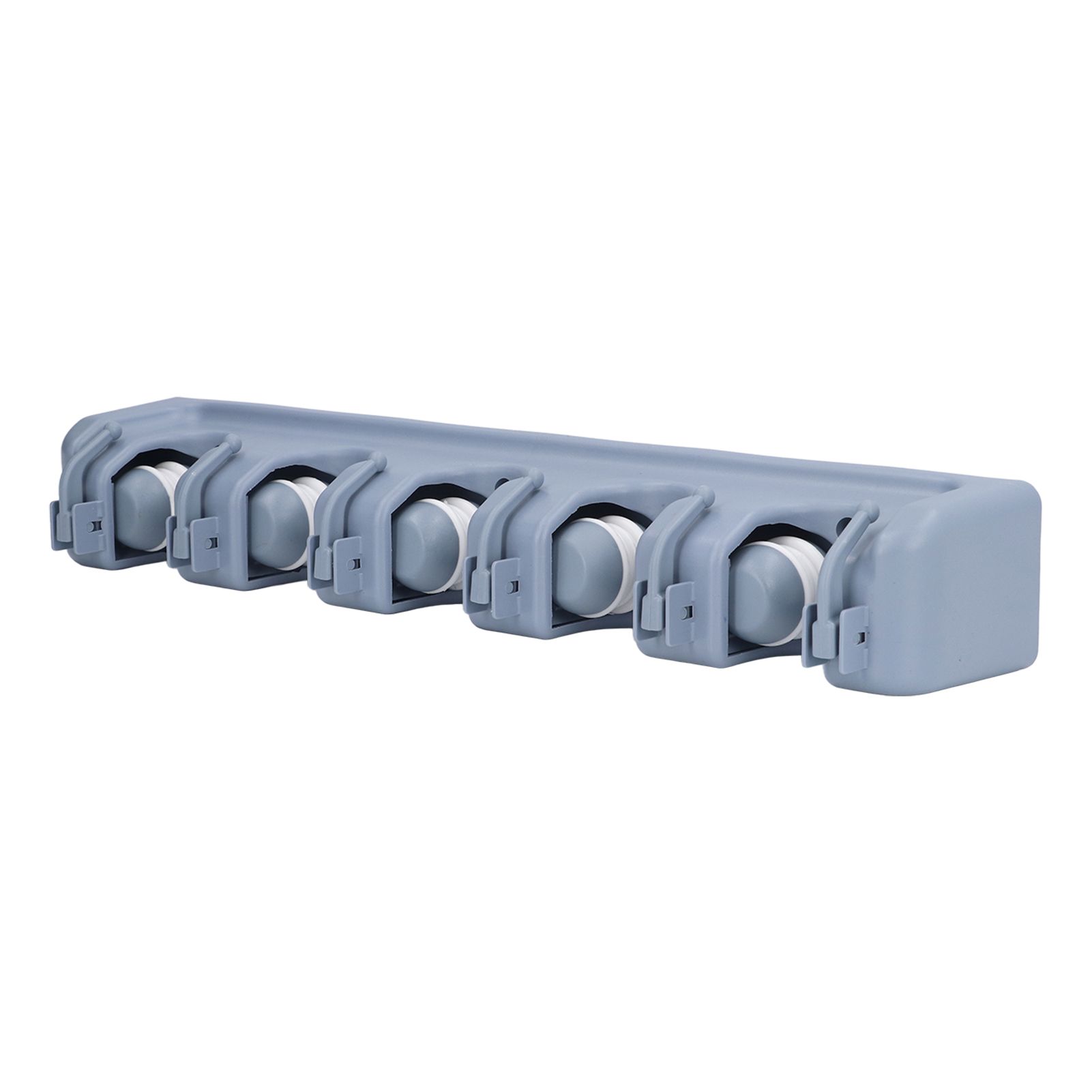 Mop Broom Holder Multifunctional Space Saving Broom Wall Mounted Rack for view 2