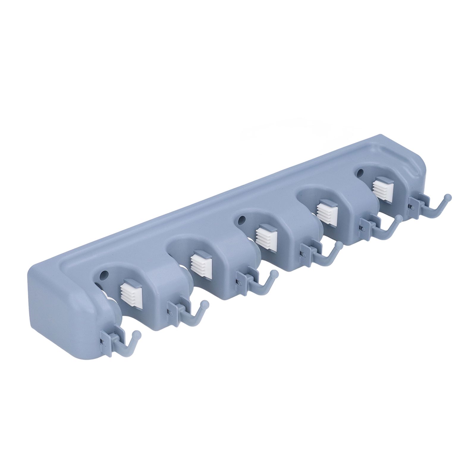 Mop Broom Holder Multifunctional Space Saving Broom Wall Mounted Rack for view 4