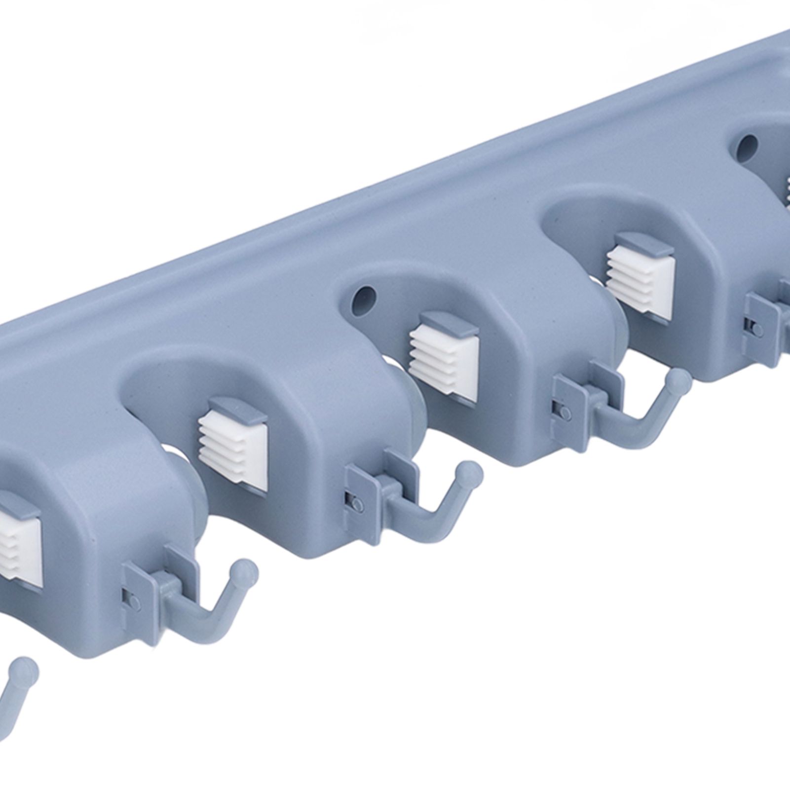Mop Broom Holder Multifunctional Space Saving Broom Wall Mounted Rack for view 14