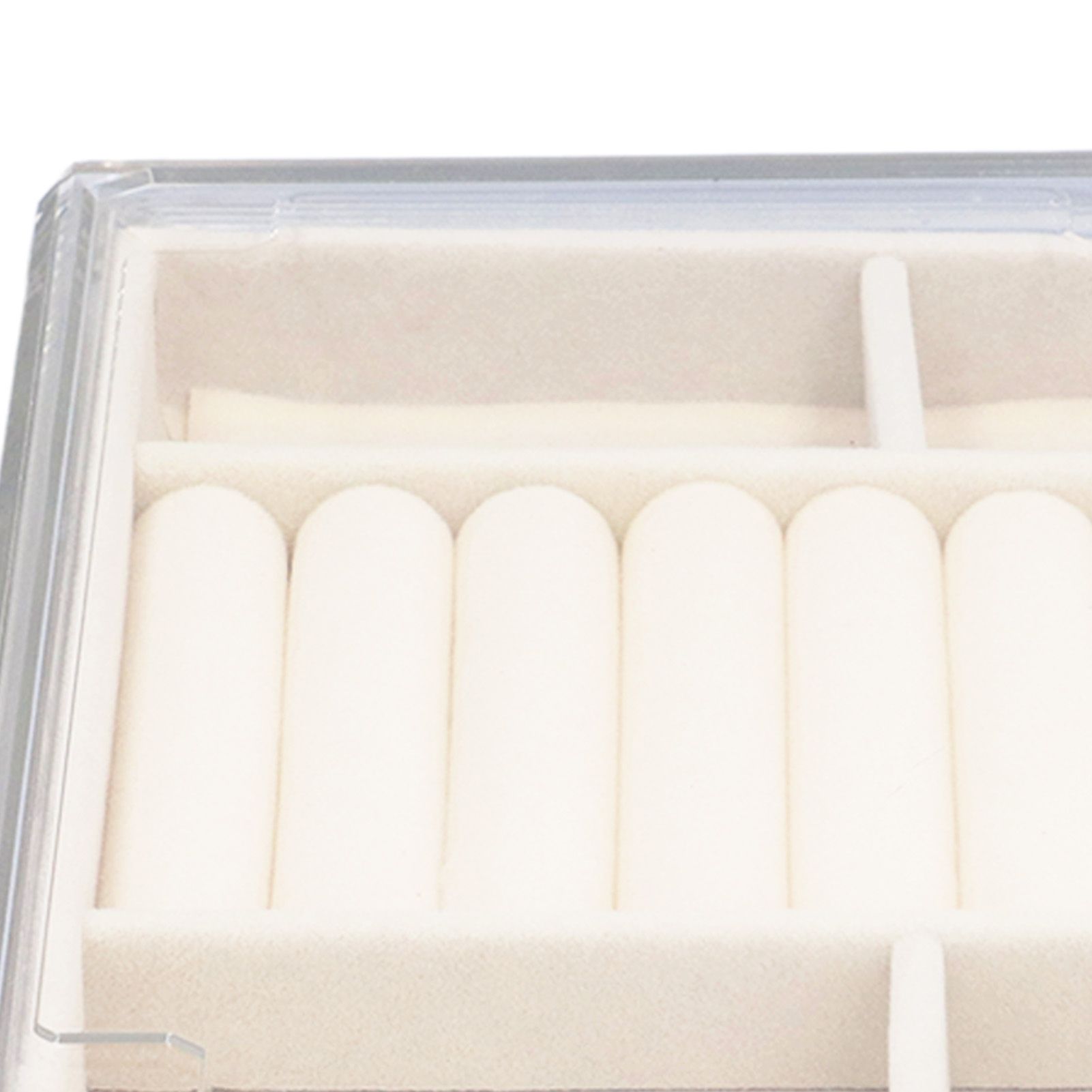 Acrylic Jewelry Organizer Clear Acrylic Beige Drawer Desk Storage Jewelry Box view 15