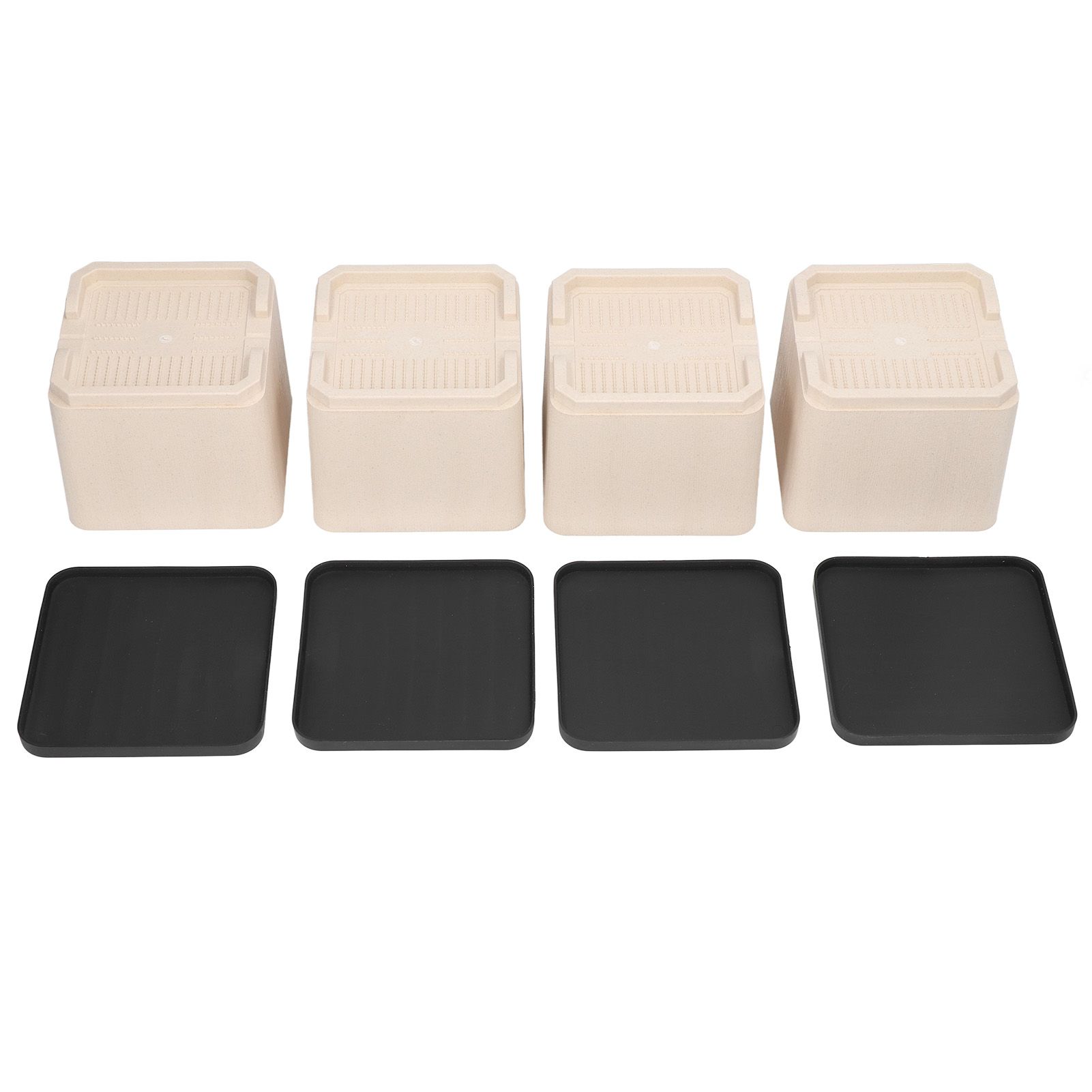 4Pcs Bed Risers Plastic Anti Vibration Pads Furniture Risers for Washing view 2