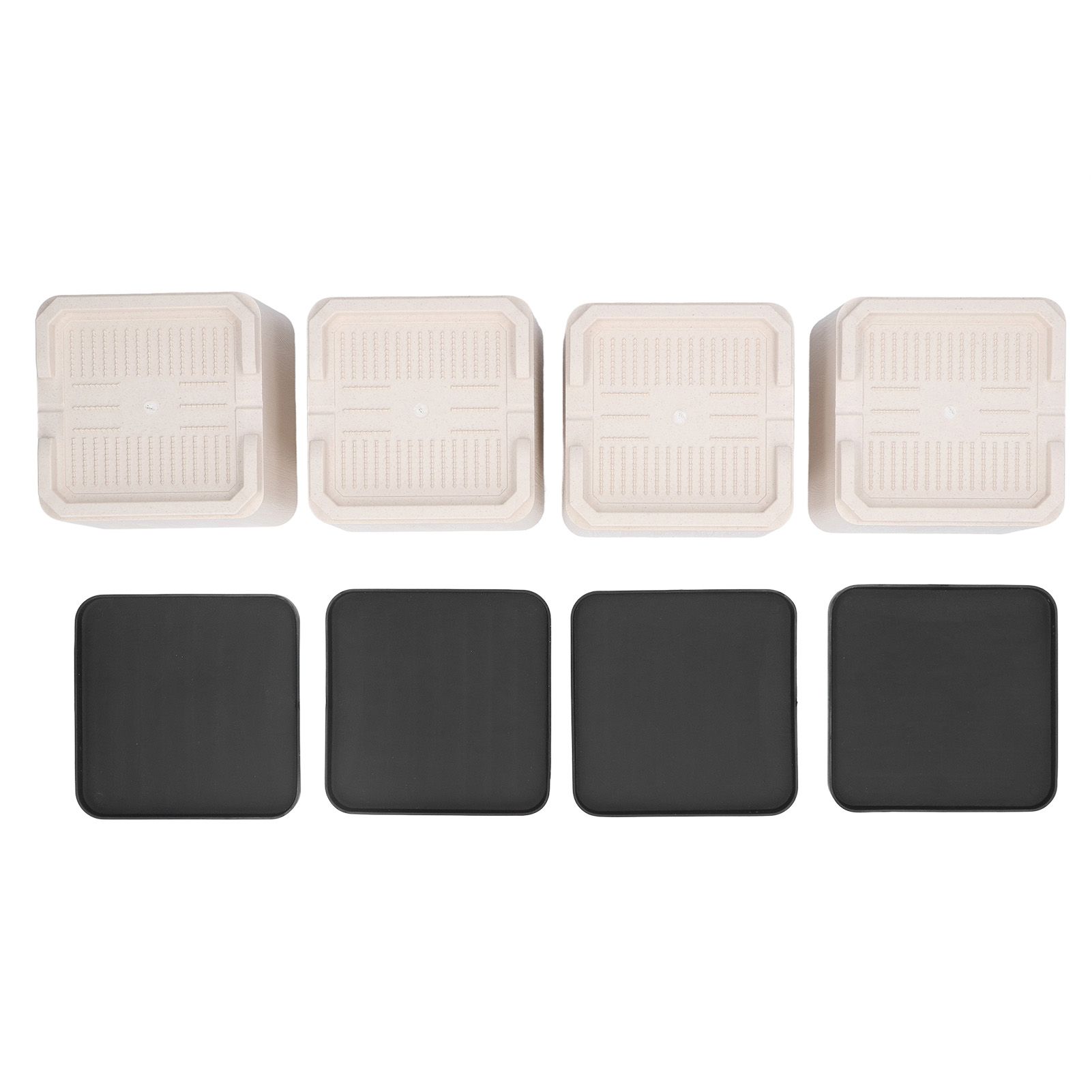 4Pcs Bed Risers Plastic Anti Vibration Pads Furniture Risers for Washing view 3