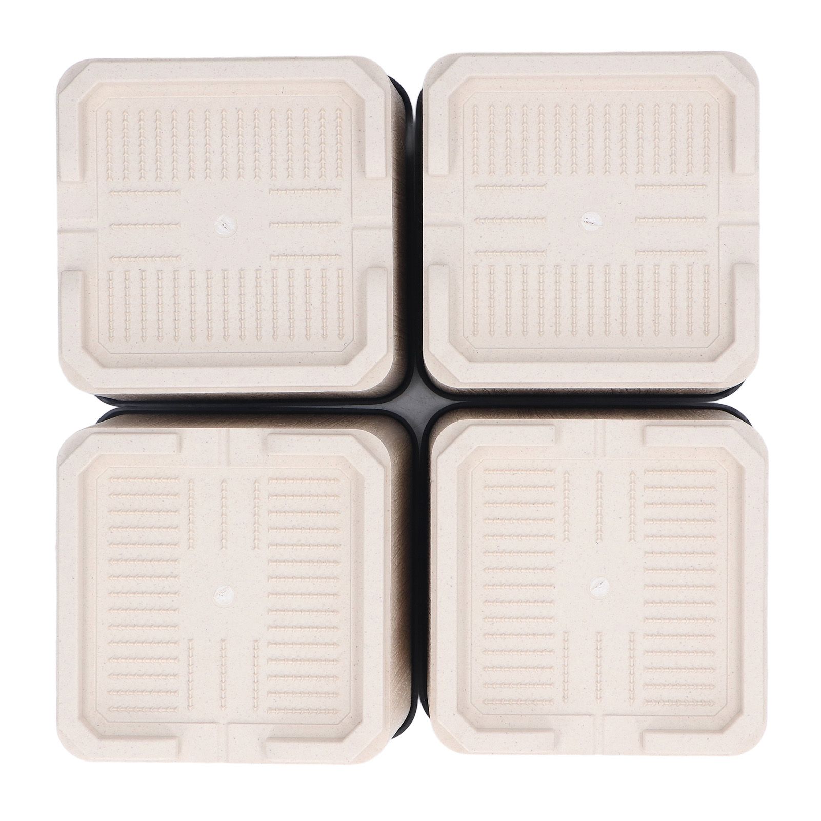 4Pcs Bed Risers Plastic Anti Vibration Pads Furniture Risers for Washing view 4