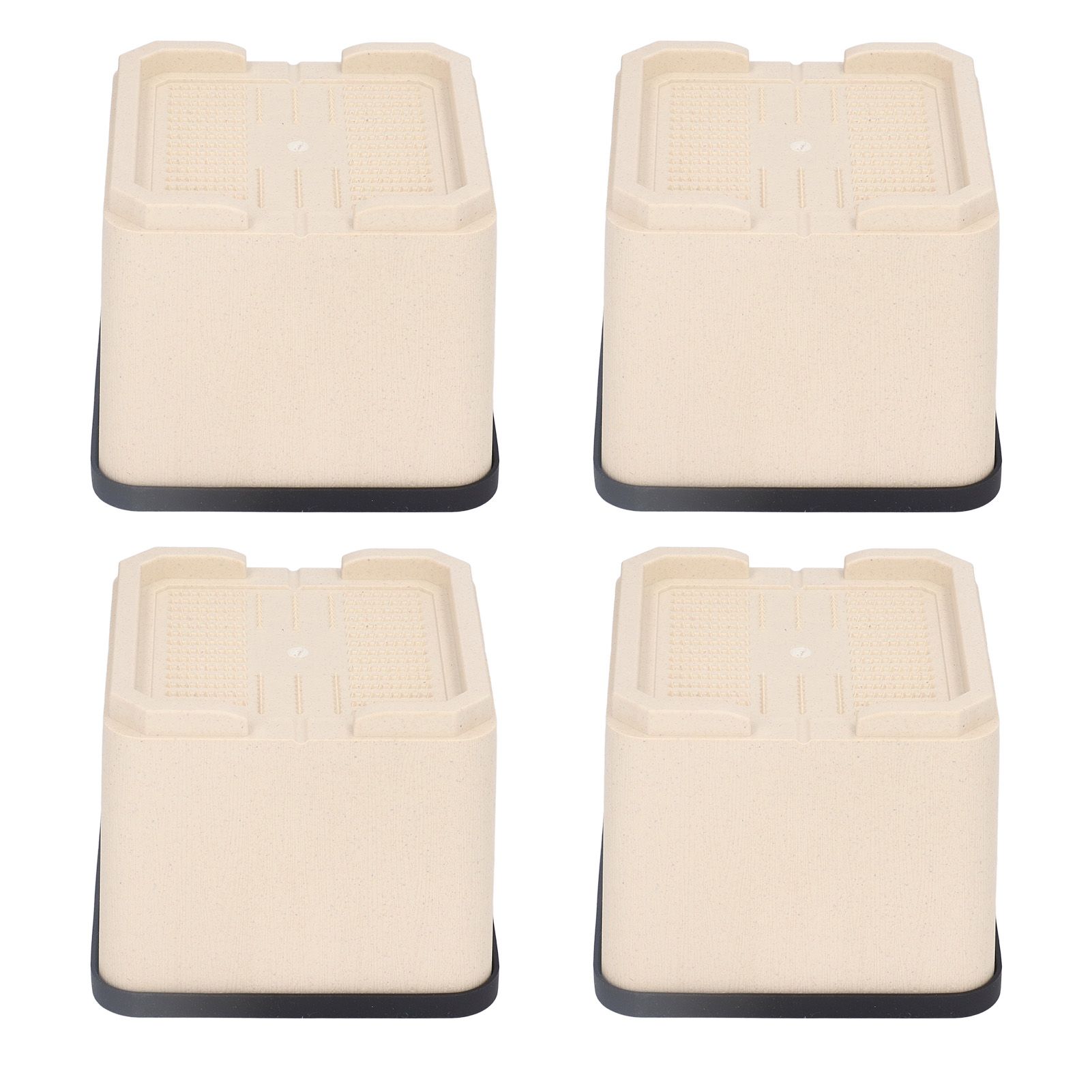 4Pcs Bed Risers Plastic Anti Vibration Pads Furniture Risers for Washing view 5