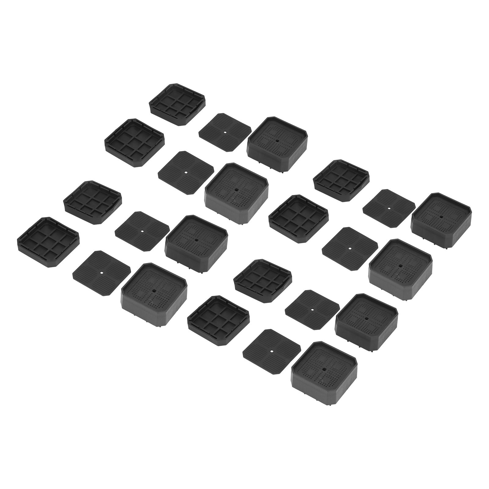 8 Set Full Covered Bed Risers Anti Slip Stackable Furniture Risers for Cabinet
