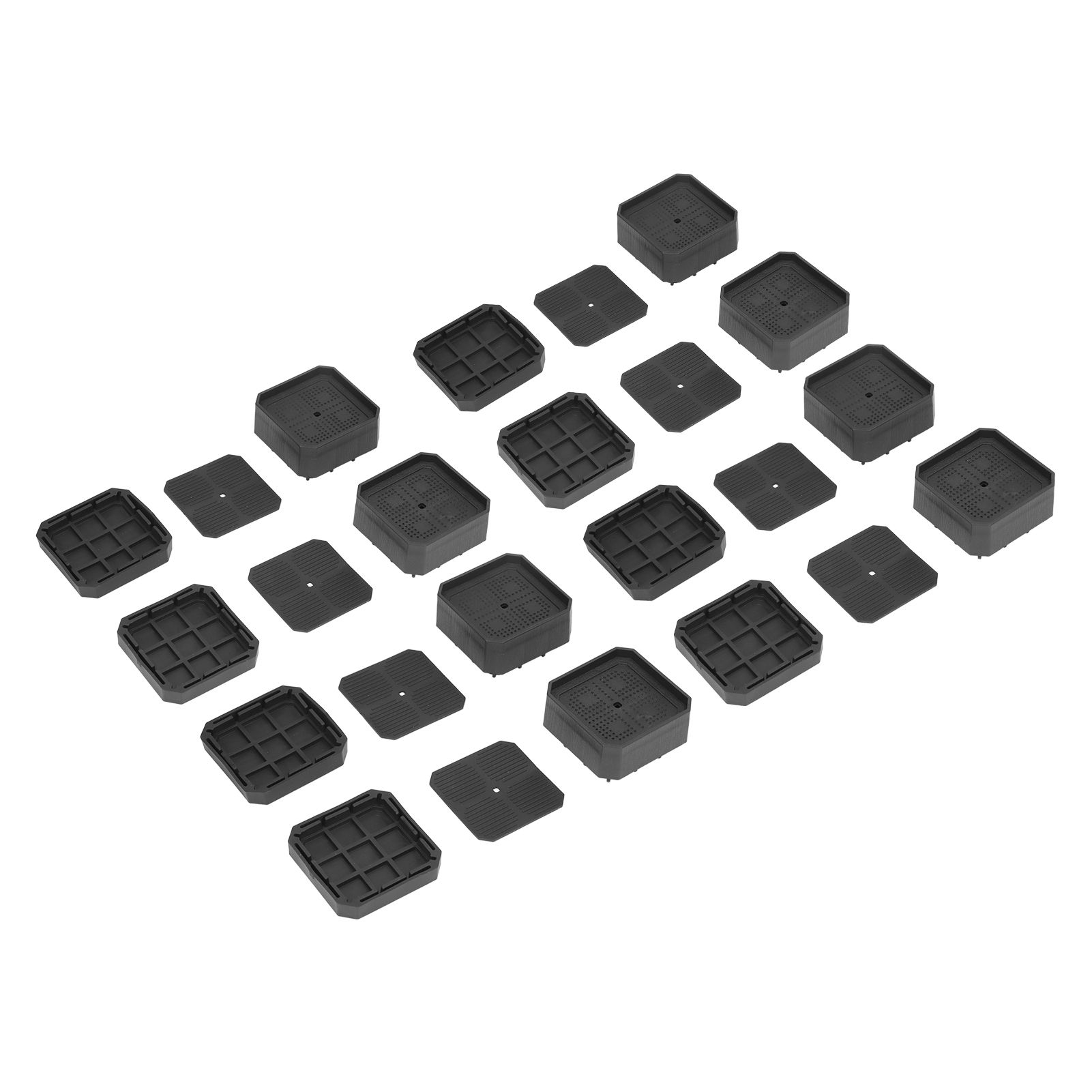 8 Set Full Covered Bed Risers Anti Slip Stackable Furniture Risers for Cabinet view 2