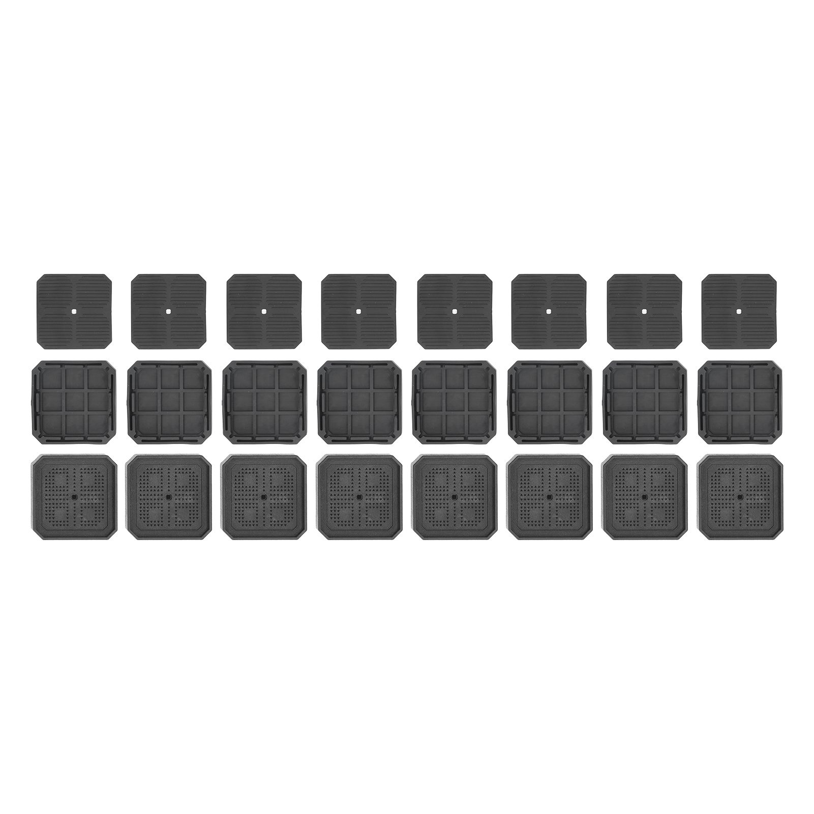 8 Set Full Covered Bed Risers Anti Slip Stackable Furniture Risers for Cabinet view 3