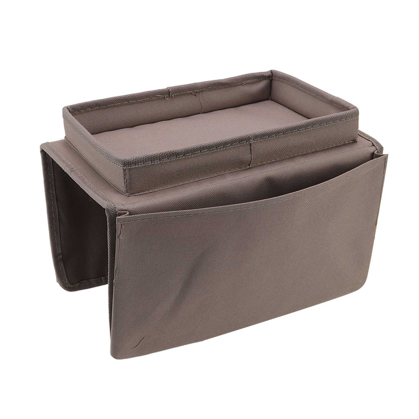 Sofa Tray Folding Arm Storage Holder Table 600D Oxford Cloth Side Pockets for